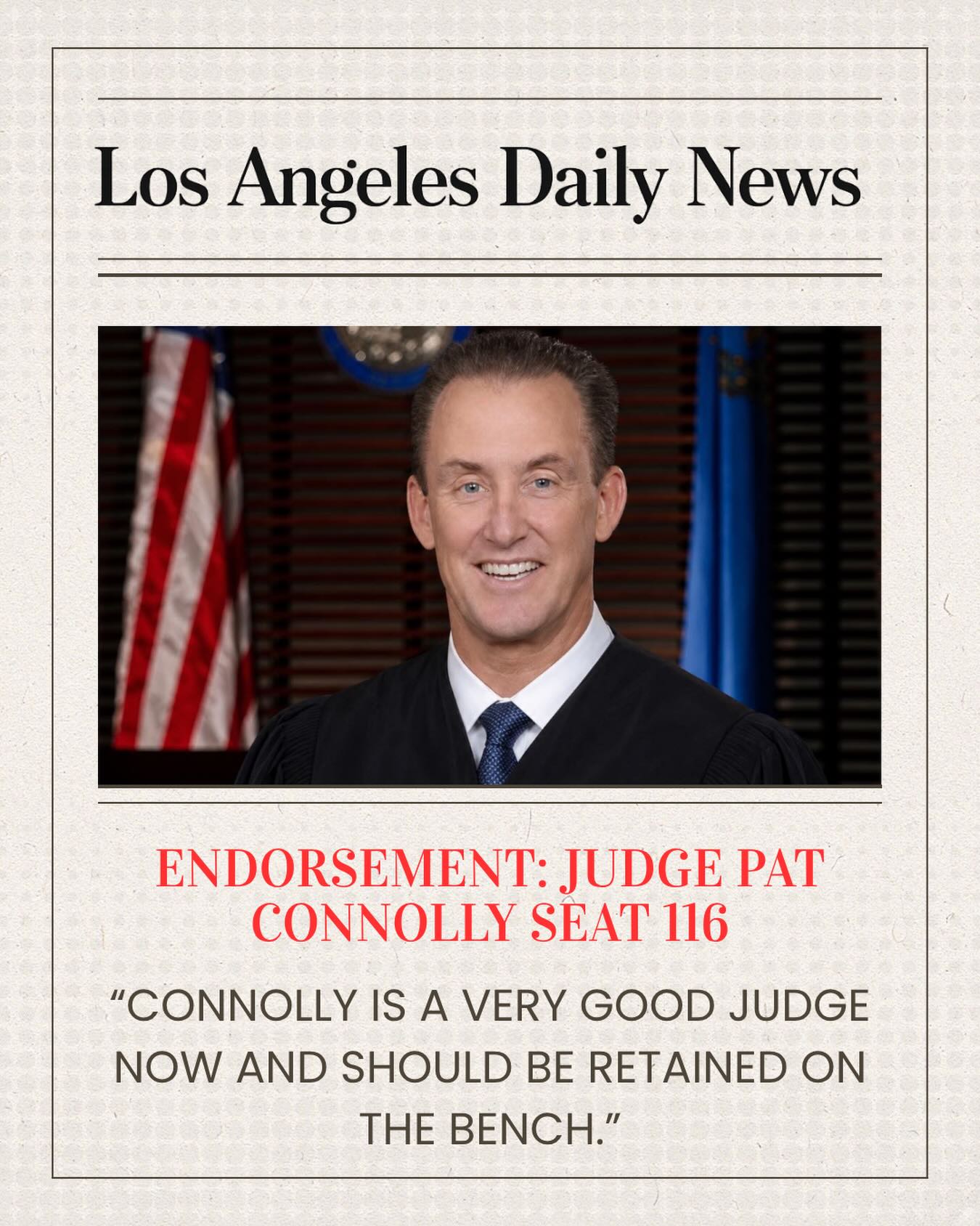 Thank you @dailynewsla for your endorsement!