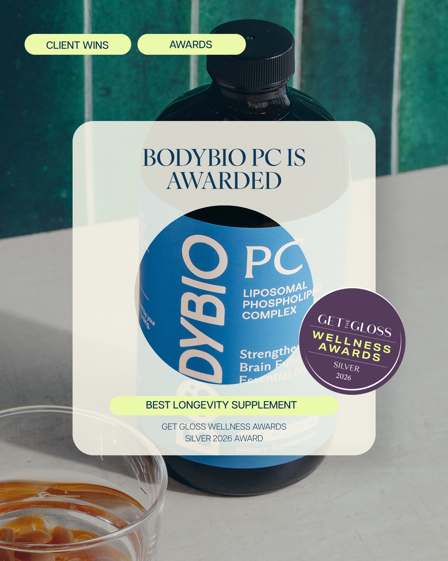 @bodybio via @getthegloss
We’re so proud to see BodyBio PC awarded Silver for Best Longevity Supplement at the Get The Gloss Wellness Awards 2026, judged by a panel of 21 experts after months of testing the best in wellness.
Cellular health, recognized 💙