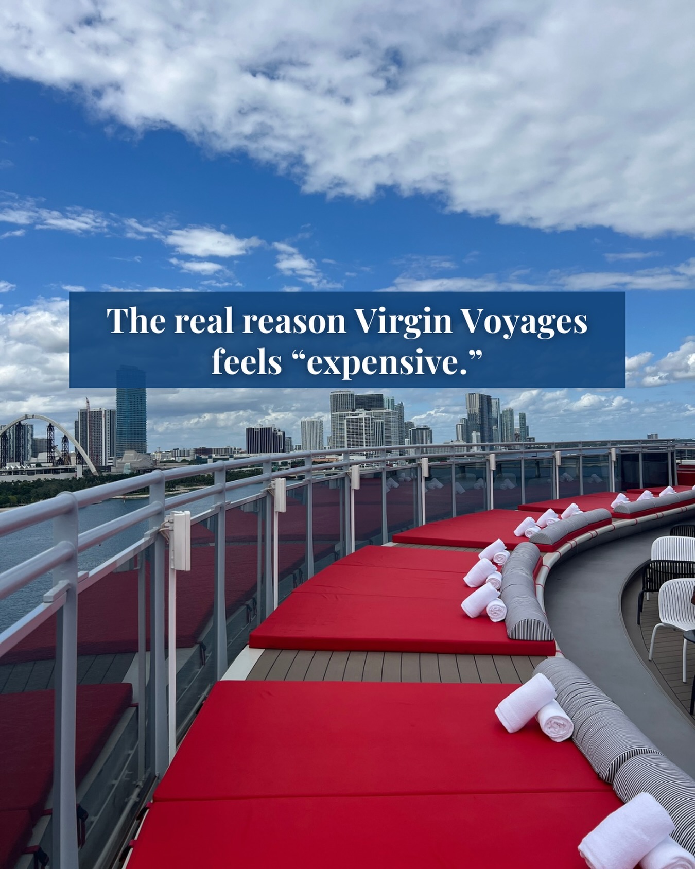 Virgin Voyages only feels expensive if you’re comparing it to the wrong thing.
Most people look at the price next to the cheapest cruise they can find.
That comparison doesn’t really hold up.
With most cruise lines… you’re usually just looking at the cabin price.
Then once you’re on board, everything starts getting added in.
Specialty dining.
WiFi.
Soda.
Fitness classes.
It doesn’t feel like a lot at first, but it adds up quickly.
Virgin just structures it differently.
You pay more upfront, yes.
However, a lot of what people end up paying extra for elsewhere is already included.
So you’re not constantly deciding “is this worth it?” every time something comes up.
That alone removes a lot of friction from the trip.
So the better question isn’t whether it’s expensive.
It’s whether you’d rather deal with trade-offs during the trip… or make the decision once, before you even book.
If you’re considering Virgin Voyages, I can break down where this actually lands based on how you travel, not just the price you’re seeing online.
.
.
#virginvoyages #virgincruise #cruisevacation #adultsonlycruise #cruise