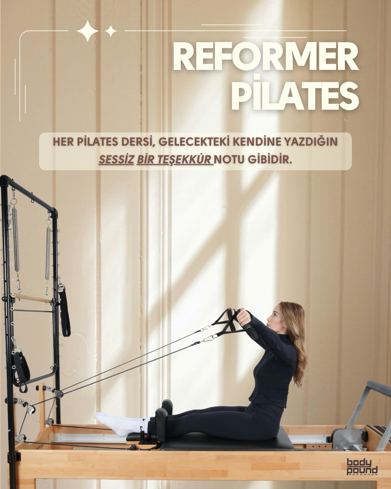 Pilates ile bedenini güçlendir, ruhunu dengele 🌿✨
Daha esnek, daha güçlü ve daha dengeli bir vücut için pilatesin etkisini keşfet. Düzenli egzersizle kaslarını desteklerken, aynı zamanda duruşunu iyileştir ve günlük hayatında farkı hisset.
Kendine ayırdığın bu zaman, en değerli yatırımın olacak 💫
#pilates #sağlıklıyaşam #fitkal #esneklik #denge