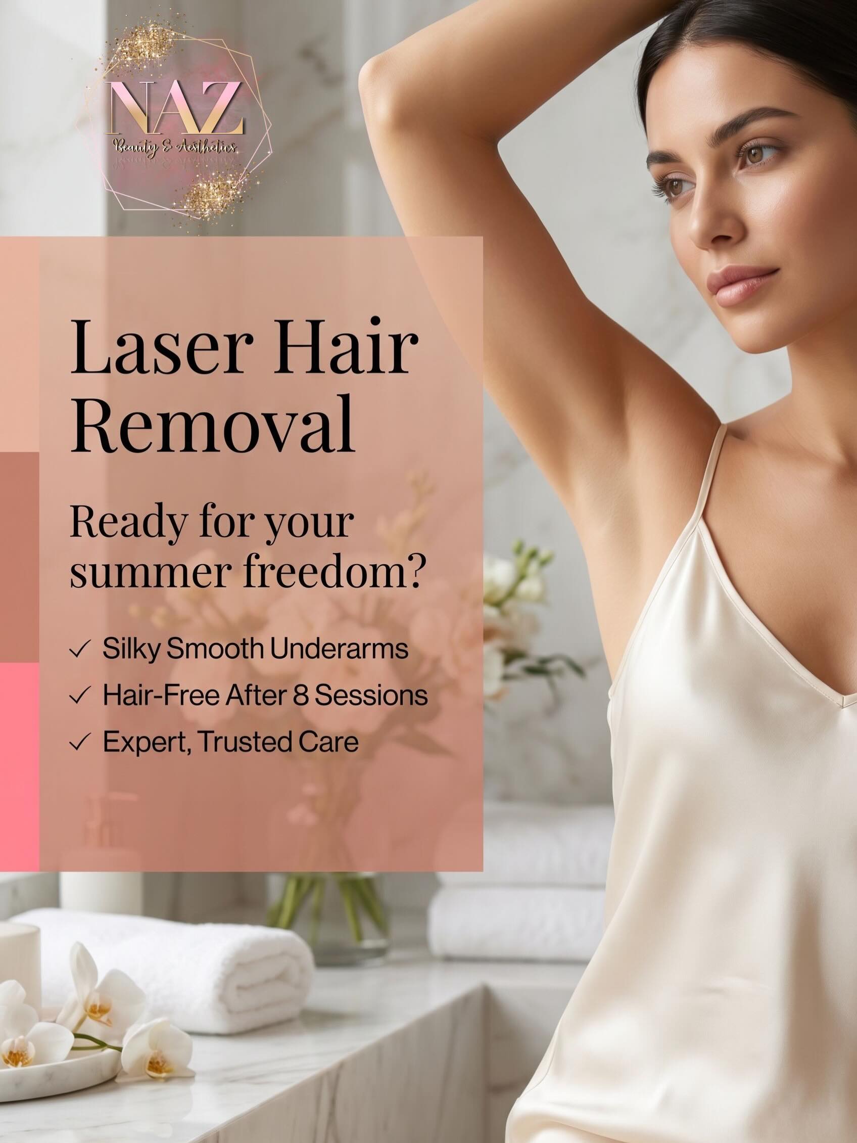 Wave goodbye to razors & hello to smooth skin! πβ¨ Ready for a hair-free summer?
Swipe to see clients results after 8 sessions ππ
Book with Naz now!
#SmoothSummer #LaserLove β¦more #LaserHairRemoval #SmoothSkinGoalsSummerReady#NazBeautySessions