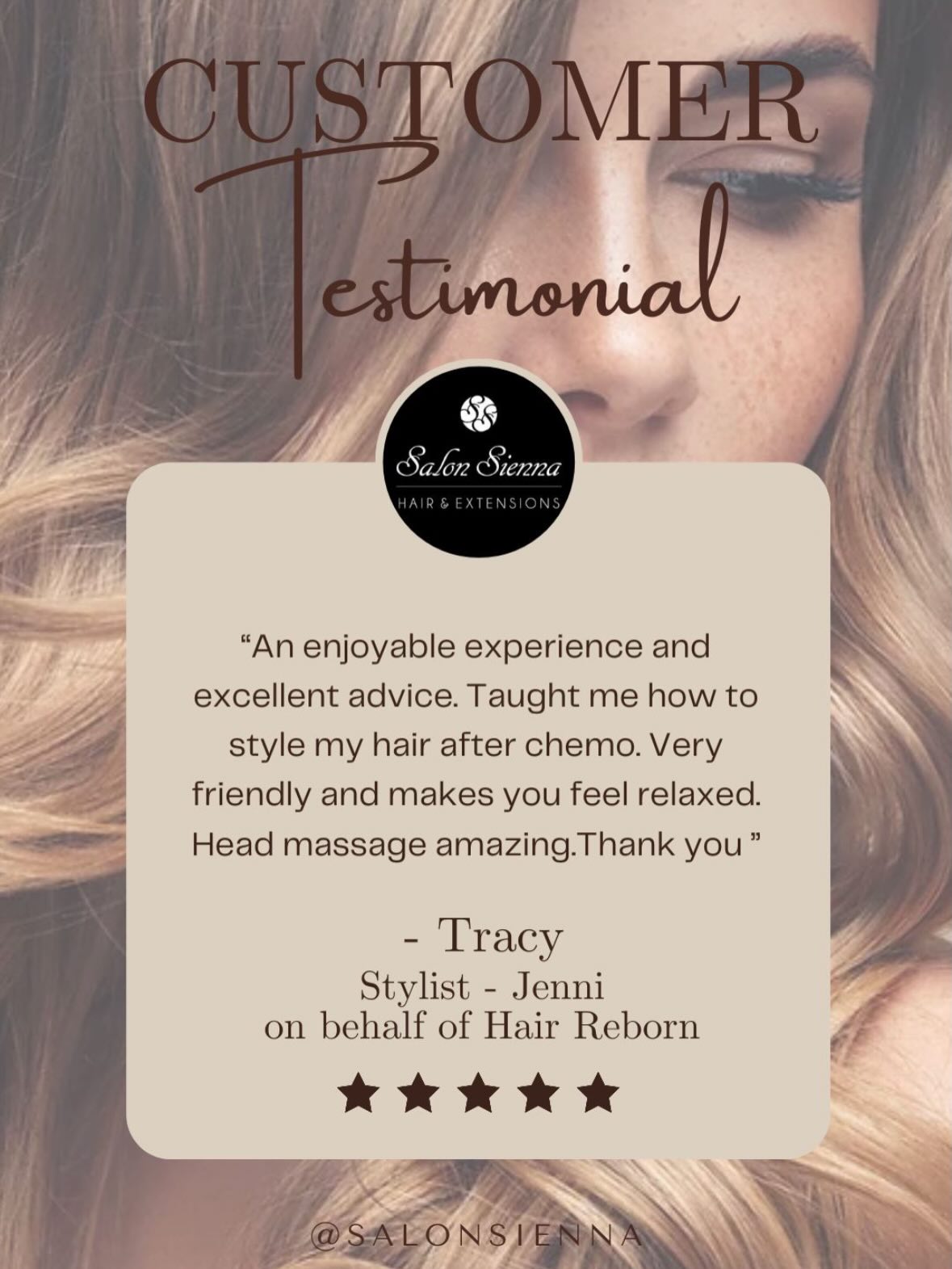 Lovely reviews ❤️
📍Salon Sienna , Alkrington
☎️01616540626
📧info@salonsienna.co.uk
#awardwinningsalon #manchester #salonsienna #bestteammatesever❤️