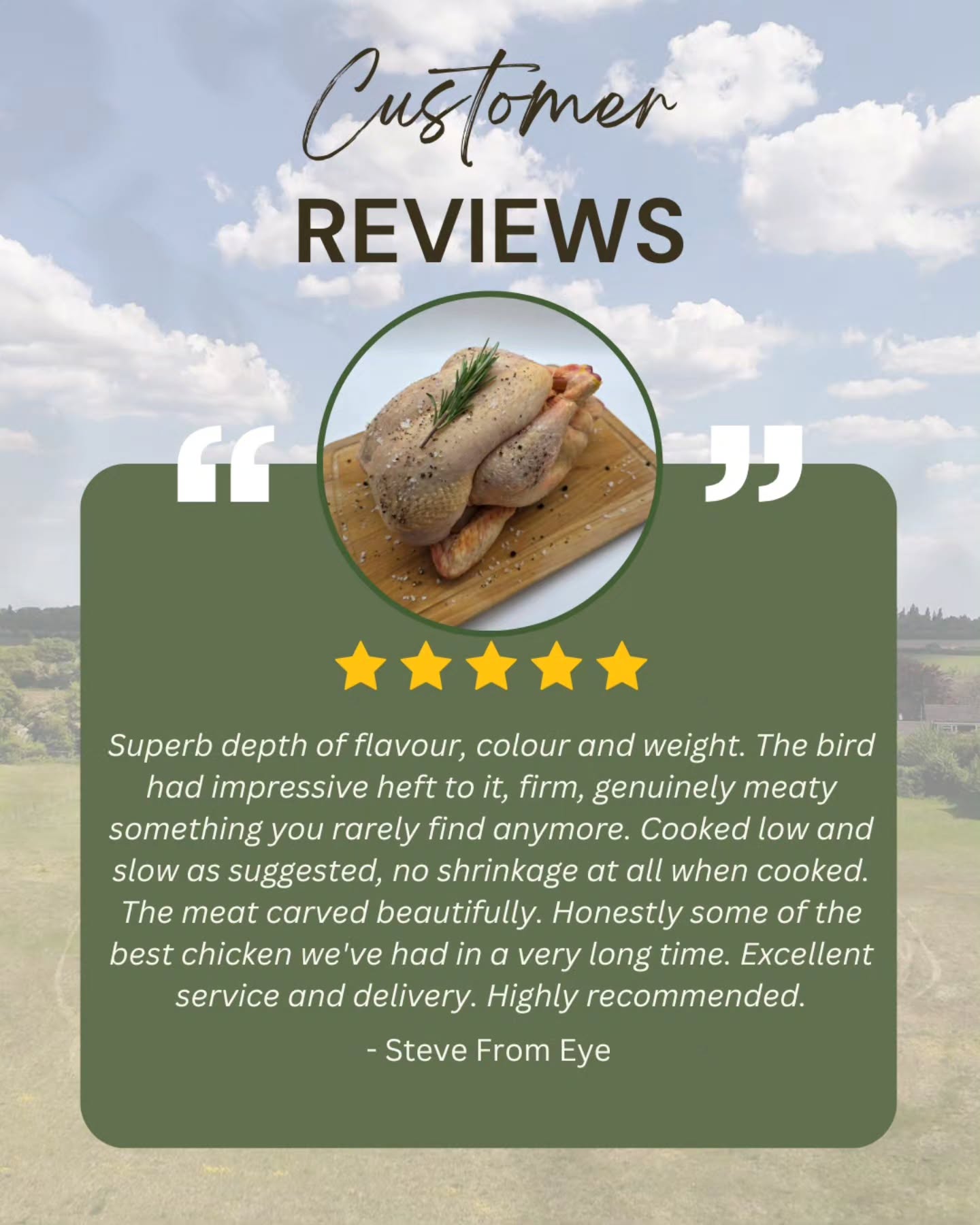 โญ๏ธHere are some of our most recent reviewsโญ๏ธ
We're so proud of all our 5* reviews - every single one is a reminder of why we farm the way we do.
Slowly, honestly, and through regenerative farming that puts the birdsโ welfare and the land first ๐ฟ๐
Thank you to everyone whoโs backed us and left such thoughtful reviews. Your support keeps this little farm going ๐
#pasturerasiedchicken #SupportLocalFarms #OrganicChicken #bestchickenintown #RegenerativeFarming
pasture raised chicken | regenerative farming | high welfare farming | ethical farming | sustainable farming | free range chicken | slow grown chicken | british farming | small farm | farm to table | pasture poultry | better chicken