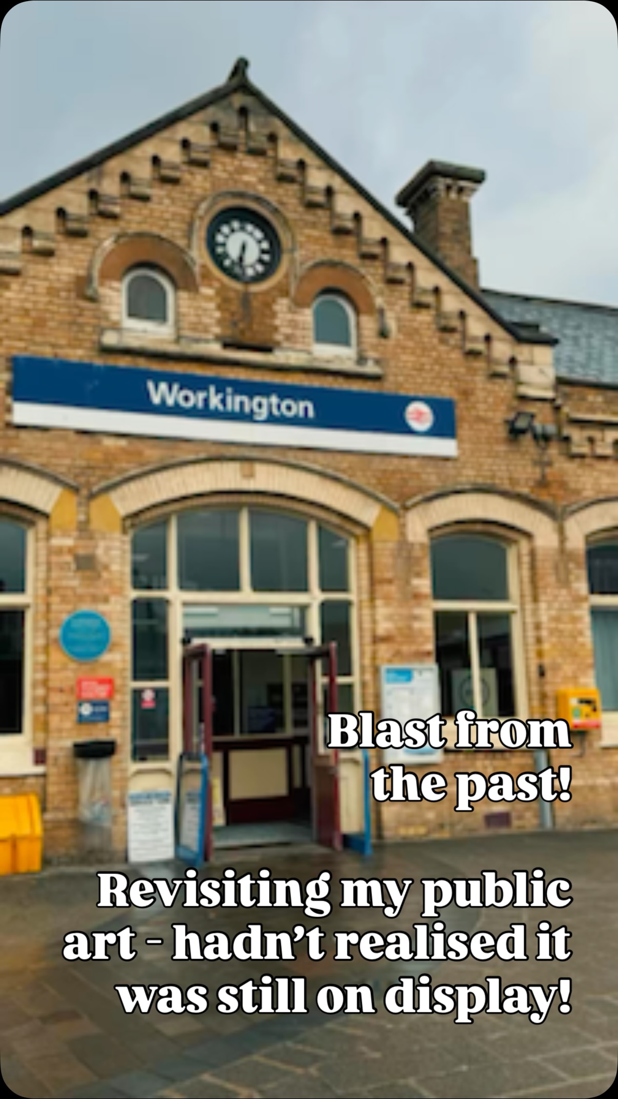Blast from the past!!! To a project I completed in December 2024 as a public art micro-commission for the #Workington Arts Trail.
After attending an utterly refreshing & inspirational talk by the wonderful Helen Whittaker of @barleystudioinc.hw last night, it spurred me on to reflect on my journey, milestone projects and how/ who I’m influenced by! And critique the thought processes behind my designs..
So as I was passing by the train station for the first time in about 12 months, I had a sudden urge to pop in, even though as far as I knew, the work had been taken down in spring 2025….
The brief was to DESIGN the window but not make it. Sooooo much work went into researching for the design, with visits to sites all over the town, a day looking through local history books and most importantly, finding time talking to individuals and groups out in the community to find out what “making connections” meant them@in this context.
At the time, I was so ‘in’ the project and had such imposter syndrome going on, I didn’t feel the final product was anything special & even threw the original 1.5m square canvas in the tip!
But seeing it with fresh eyes, I now love it and everything it represents and the concepts behind the design. Just itching to make it now, and share the beauty of this design in glass to be displayed in a public space!
Please please please someone commission this to be made?! @visitworkington @cumberlandcouncil1 🥰
#StainedGlass #PublicArt #CommissionBid #ArtTrail
@edenvalleyartisticnetwork @arts_cumbria @cumbrialifemag @the_makers_mill @rheged_centre @gatherennerdale @contemporaryglasssociety @visitkeswick @artsandcraftsinkeswick @bbc @makeitatmarket