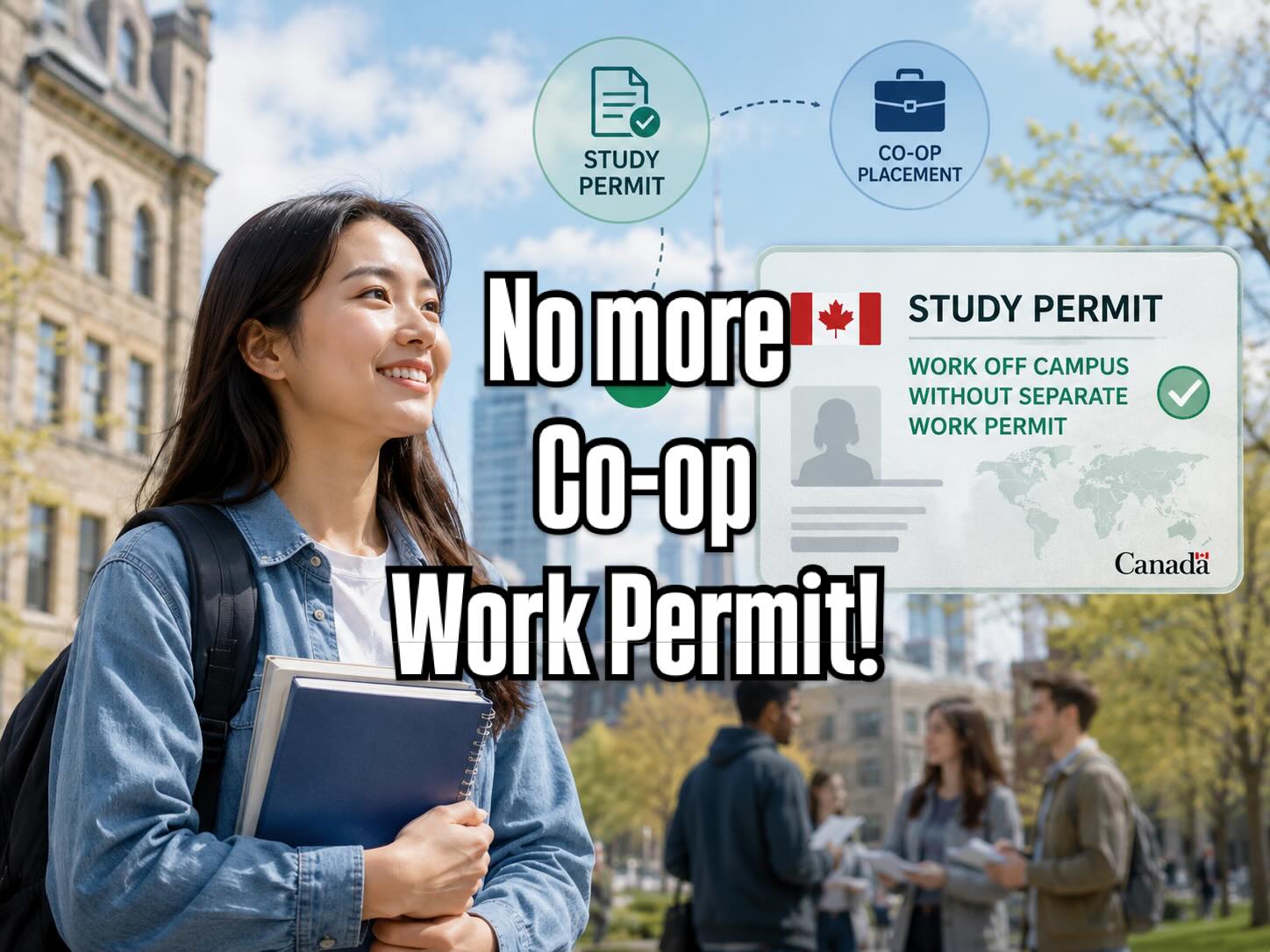 🇨🇦 Big Change to Canada Student Visas! ’Study Permit‘ is All You Need
”No more applying for a separate Co-op Work Permit!“
As of April 1, 2026, a groundbreaking policy change by IRCC has taken effect. The complicated internship visa process is gone—now you can gain practical work experience with just your Study Permit!
✅ Key Highlights
* Integrated Visa: Participate in Co-op internships using only your Study Permit without a separate work permit application.
* Simplified Process: No more worrying about academic delays caused by work permit processing times.
* Important Check: Ensure your Study Permit states ”Work conditions“ and you have the required mandatory letter from your school.
While the process is simpler, self-managing your visa conditions is now more important than ever. Not sure if your current permit covers your internship? Check the full details now!
https://www.schoolsonair.org/post/changes-to-canadian-international-student-internships-no-separate-work-permit-required