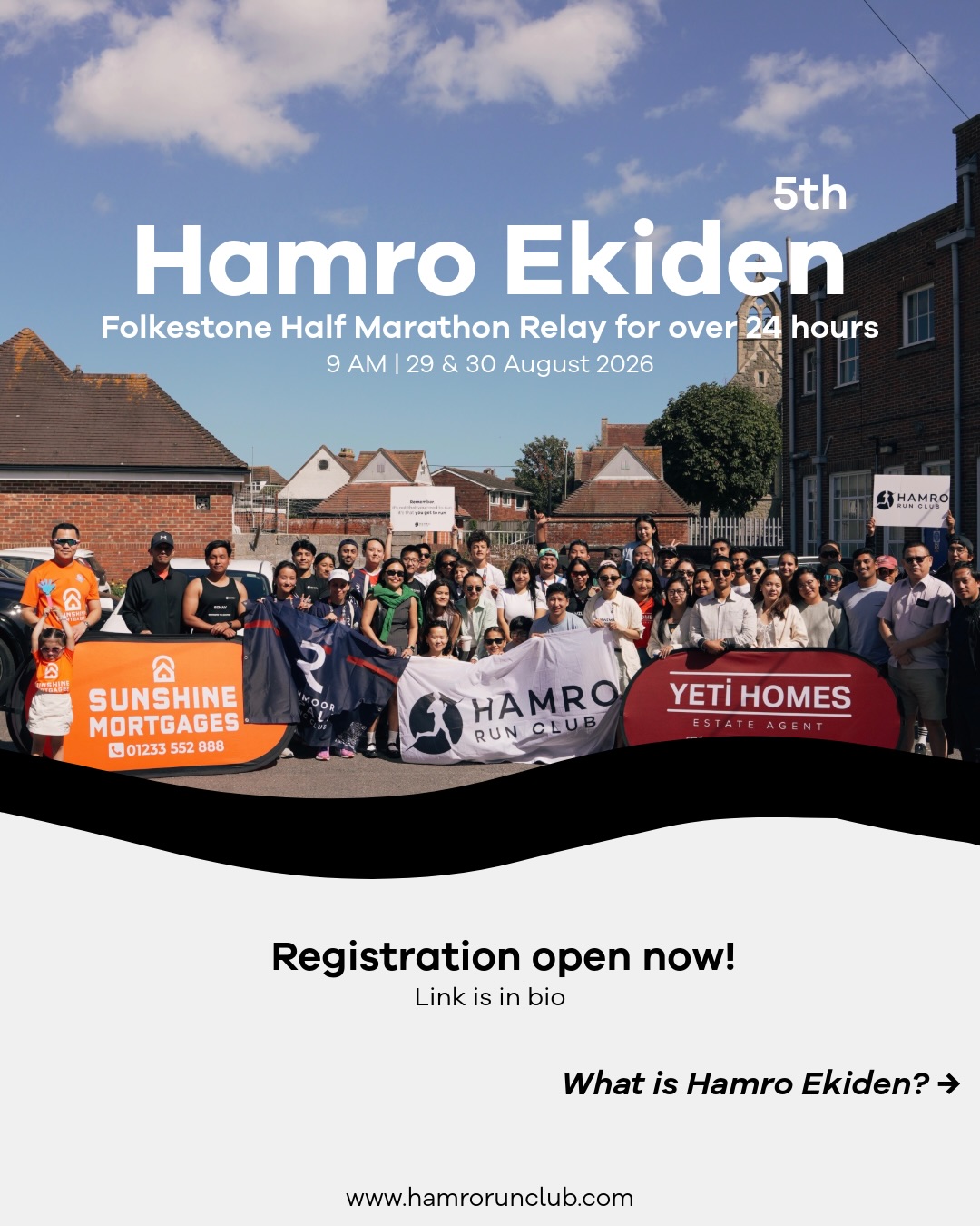 Hamro Ekiden #5 Fundraising Campaign - 29th & 30th August ๐ฅ
Half Marathon relay for over 24 hours
Registration now open! Link is in bio. ๐
As a community, we have the power to make a real difference. Thatโs why every year at the Hamro Ekiden event, we come together not only to run, but to raise funds and give back to a charity that is close to our heart.
Be part of the event to make a difference.
Volunteering form will be released in the coming week.