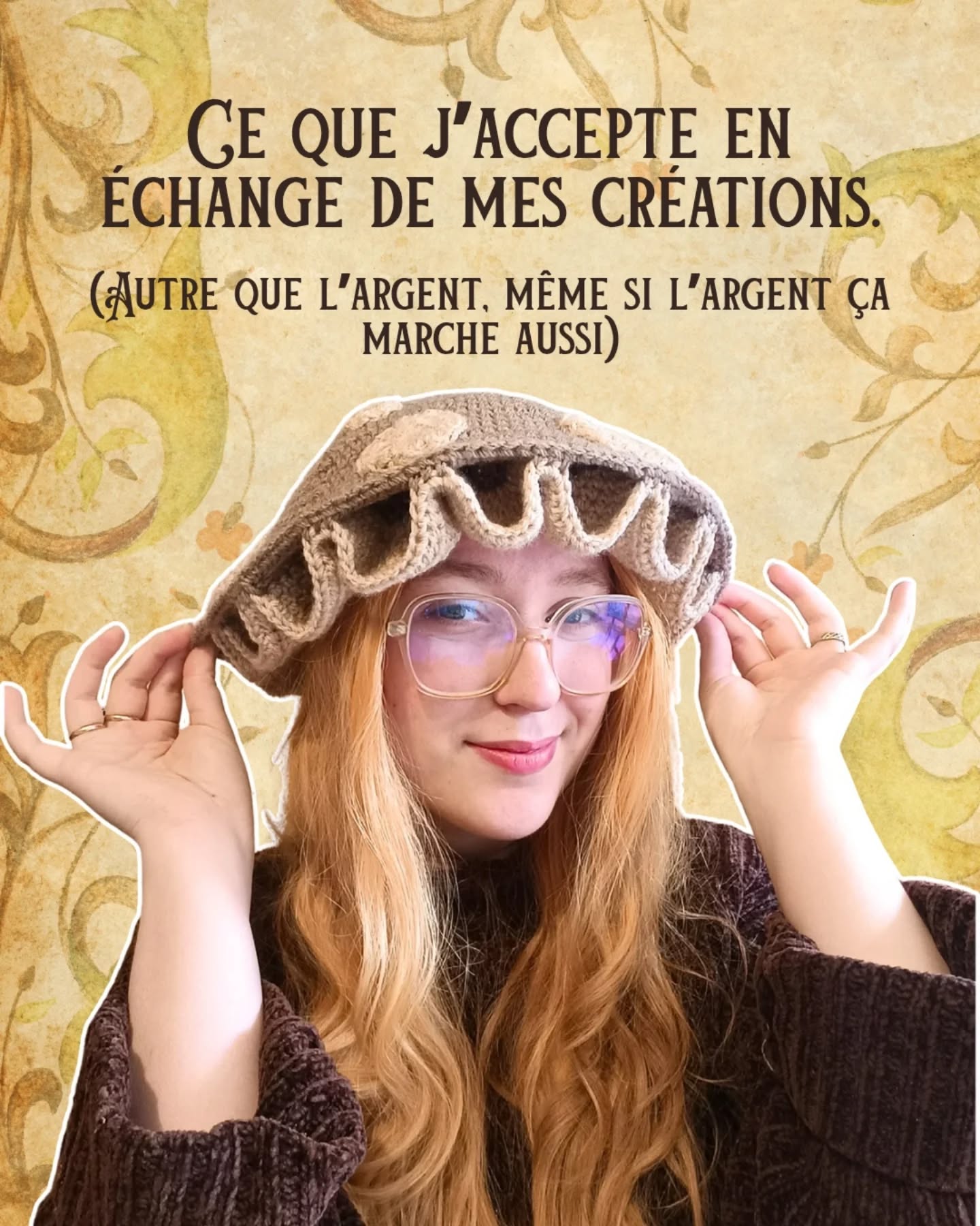 Ça fait plusieurs mois que je réfléchissais à ça, et j'ai vu passer pas mal de créateur.ice.s qui ont proposé leur liste d'échanges.
Vous êtes libres de me proposer ce que vous souhaitez en commentaire. 🧡 Ou même de faire des échanges entre vous !
#creatricefrancaise #faitmain #fiberart #crochet #yarn