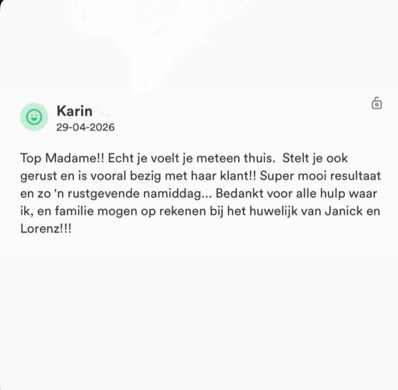 De liefste klanten zijn Natur’elle klanten 🥰
Laurence - Natur’elle
📞 0472/37.36.51
💻 www.naturellebylaurence.com