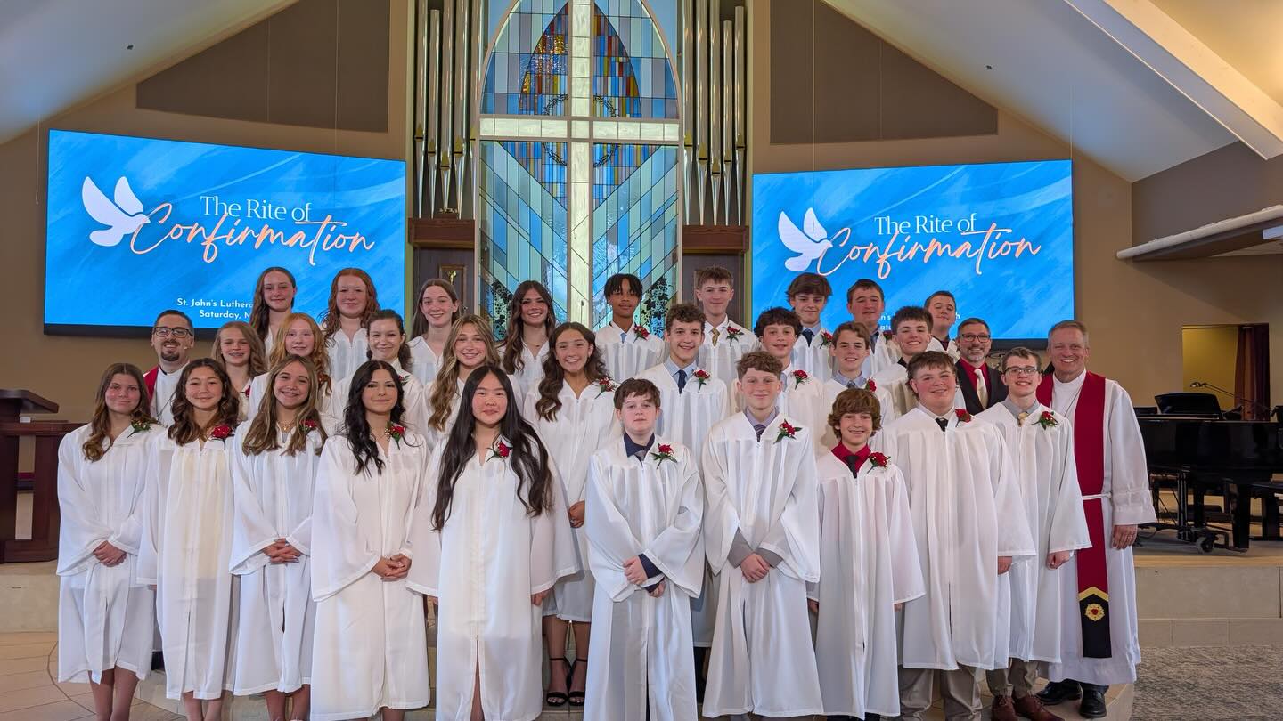 Congratulations to the 29 St. John’s youth who were confirmed last Saturday! We wish you God’s continued blessings on your faith journey!