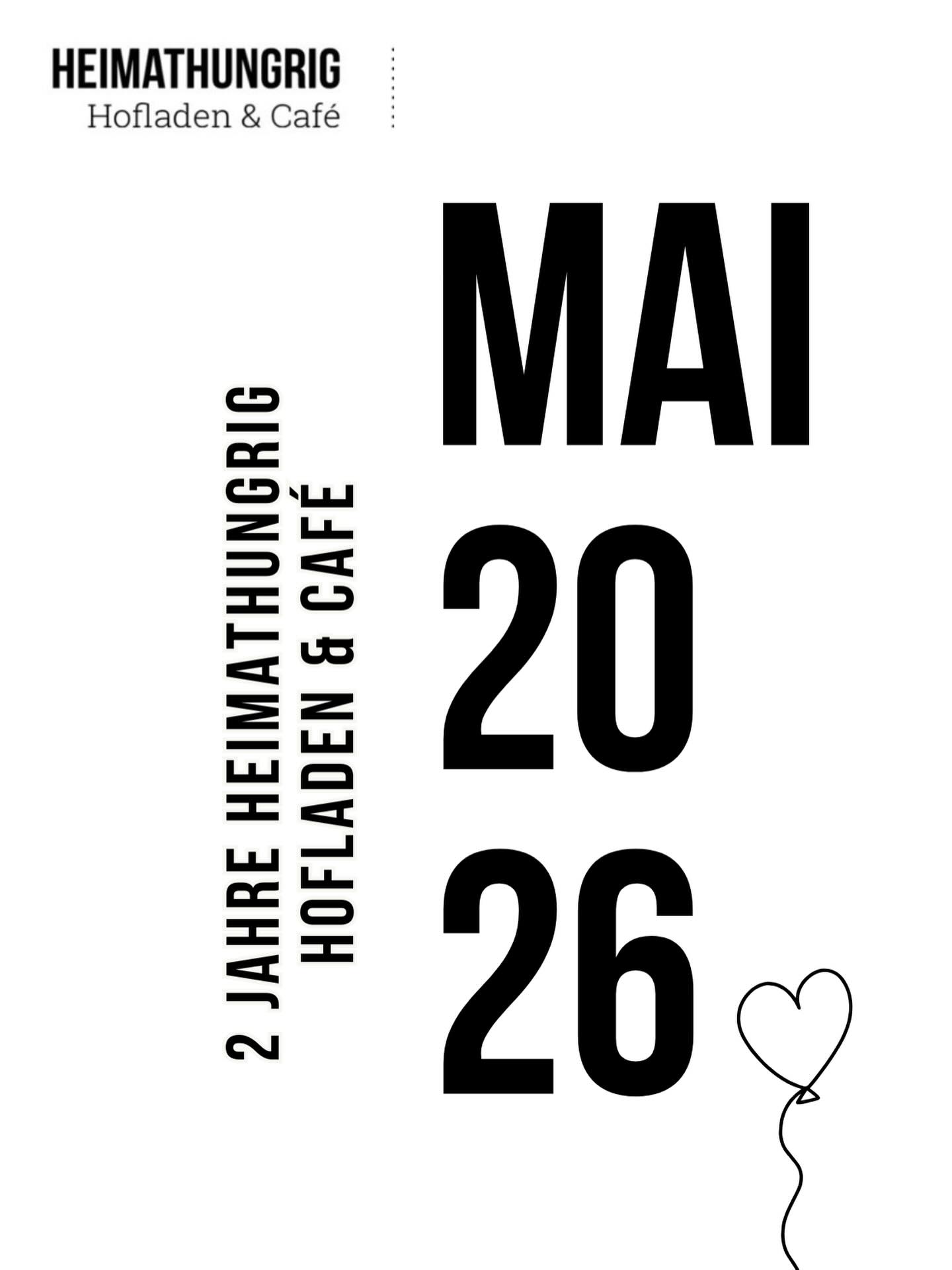 Wir sagen DANKE 🥳
für zwei wundervolle Jahre HEIMATHUNGRIG Hofladen & Café.
Durch eure Besuche, eure Gespräche, eure Treue und eure Unterstützung wurde dieser Ort mit Leben gefüllt. 😊
Ihr macht unseren Hofladen & Café zu einem Ort der Begegnung, der Wärme und des Wohlfühlens.
Danke für all die schönen Momente, das Vertrauen und dafür, dass ihr Teil dieser Reise seid. 💛
Auf viele weitere Jahre mit euch! Wir freuen uns schon jetzt auf euren nächsten Besuch! ☕️