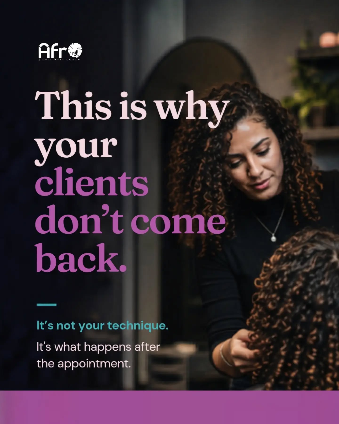This is why your clients don’t come back… 👇🏽
Not because your technique is bad.
Not because you’re not talented.
It’s because they don’t feel understood. 😔✨
They leave with beautiful hair, but no clarity.
No routine.
No way to recreate the results at home.
So they end up feeling dependent, not empowered — and that’s where trust quietly breaks.
But when a client sits in your chair and leaves with:
✔️ Their hair profile
✔️ A personalised routine
✔️ A step-by-step plan
…everything changes. 🌀💛
That’s exactly what the Curly Consultation App creates — an appointment experience that educates, empowers, and brings clients back again and again.
Give your clients more than great hair.
Give them understanding.
Give them confidence.
Link in bio. 🔗✨
#HairStylist #NaturalHairStylist #ClientRetention #HairBusiness