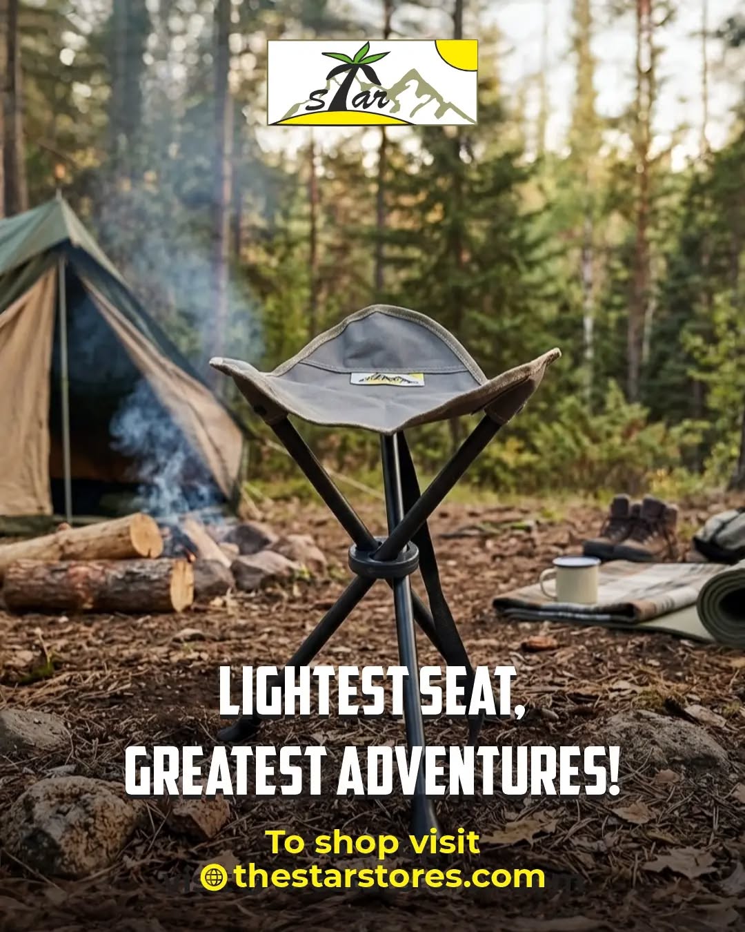 Lightest Seat, Greatest Adventures! 🌄
Our Tripod Stool is the lightest seat for every adventure — ultra-portable, compact & built for every explorer who sits comfortably. From mountain trails to lakeside fishing — your perfect seat is always with you!
👉 To shop, visit thestarstores.com — Link in Bio!
#TripodStool #LightestSeat #TheStarStores #OutdoorAdventure #CampingGear