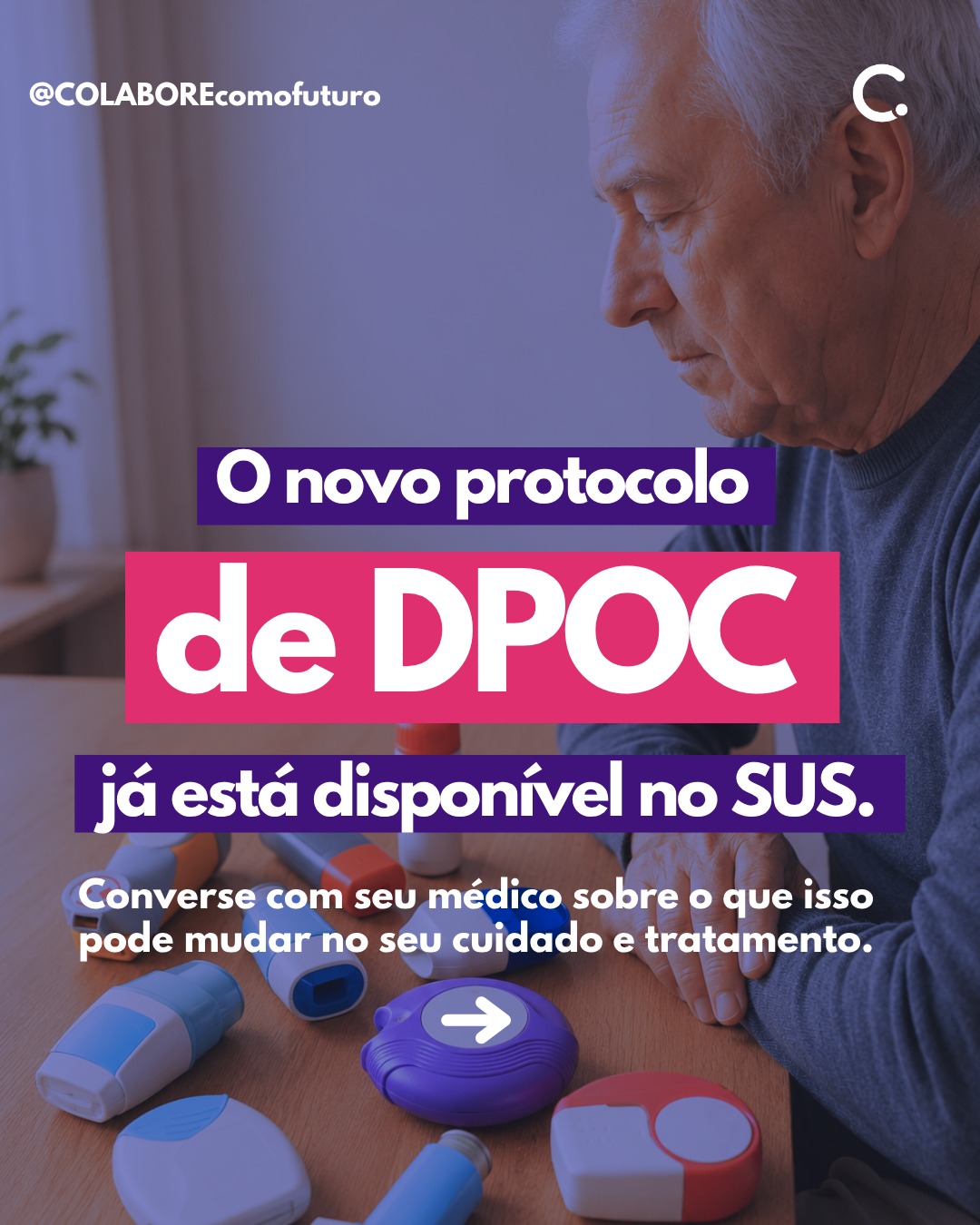 Você sabia que o cuidado com a DPOC no SUS segue um protocolo oficial? 📄
E ele acaba de ser atualizado.
Mas o que isso significa na prática?
Será que algo pode mudar no seu acompanhamento ou tratamento? 🤔
Neste carrossel, explicamos de forma simples o que é o novo PCDT de DPOC e por que essa atualização é importante para quem convive com a doença. 💙
➡️ Arraste para o lado para entender.
Quer acessar o protocolo completo?
Acesse pelo link: https://zurl.co/njMWU
Ou comente DPOC e receba o link por mensagem 📩
#DPOC #SaúdeRespiratória #CuidadoComOPulmão #DireitosDoPaciente #SUS #TratamentoDPOC #QualidadeDeVida #InformaçãoÉCuidado