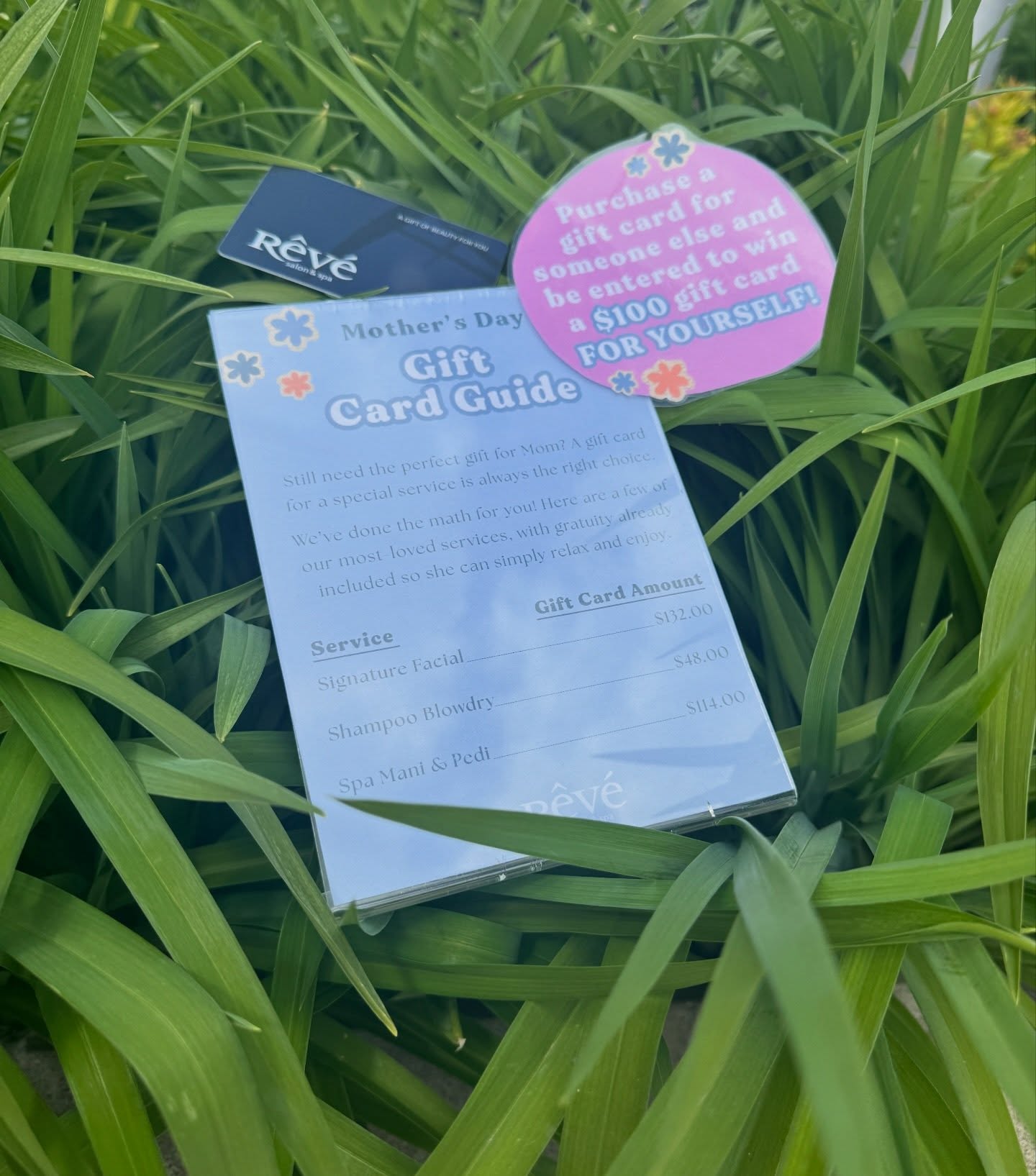 Still need the perfect gift for mom? Check out our gift card guide!
✨Purchase a gift card for someone else and be entered to win in a $100 gift card for yourself!
#omahasalon #revesalonandspa #mothersday