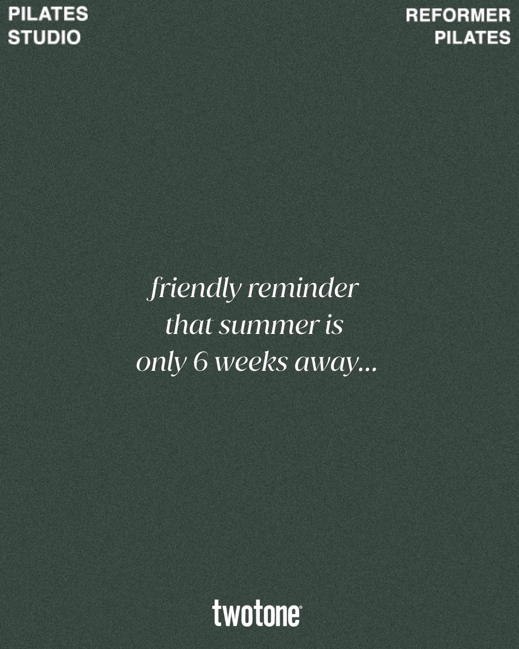 Some Sunday motivation for your feed 😉 book your next Pilates class now ⭐️
#summer #pilatesamsterdam #twotonepilates