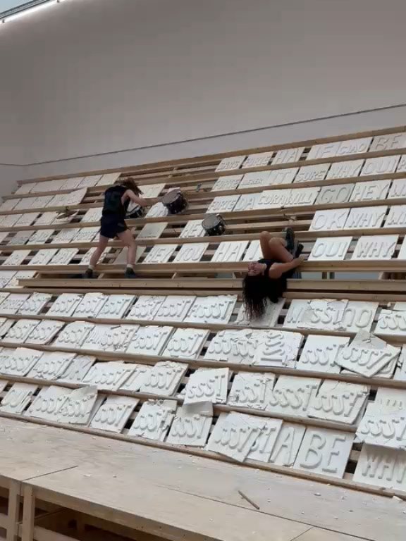 From Dhaka to Venice!
Miet Warlop’s Chant for Hope, first initiated at the Dhaka Art Summit 2023, continues to evolve—transforming into a vinyl record label and now taking on a new form as IT NEVER SSST at the Belgian Pavilion at the 61st International Art Exhibition of La Biennale di Venezia.
If you’re in Venice, don’t miss the chance to experience the work in its newest iteration between 10:30 am-12:30 pm tomorrow to see the live performance at its peak.
📍 Belgian Pavilion
Giardini della Biennale
Sestiere Castello, 30122 Venice
#dhakaartsummit #samdaniartfoundation #mietwarlop #venicebiennale2026 #belgianpavilion