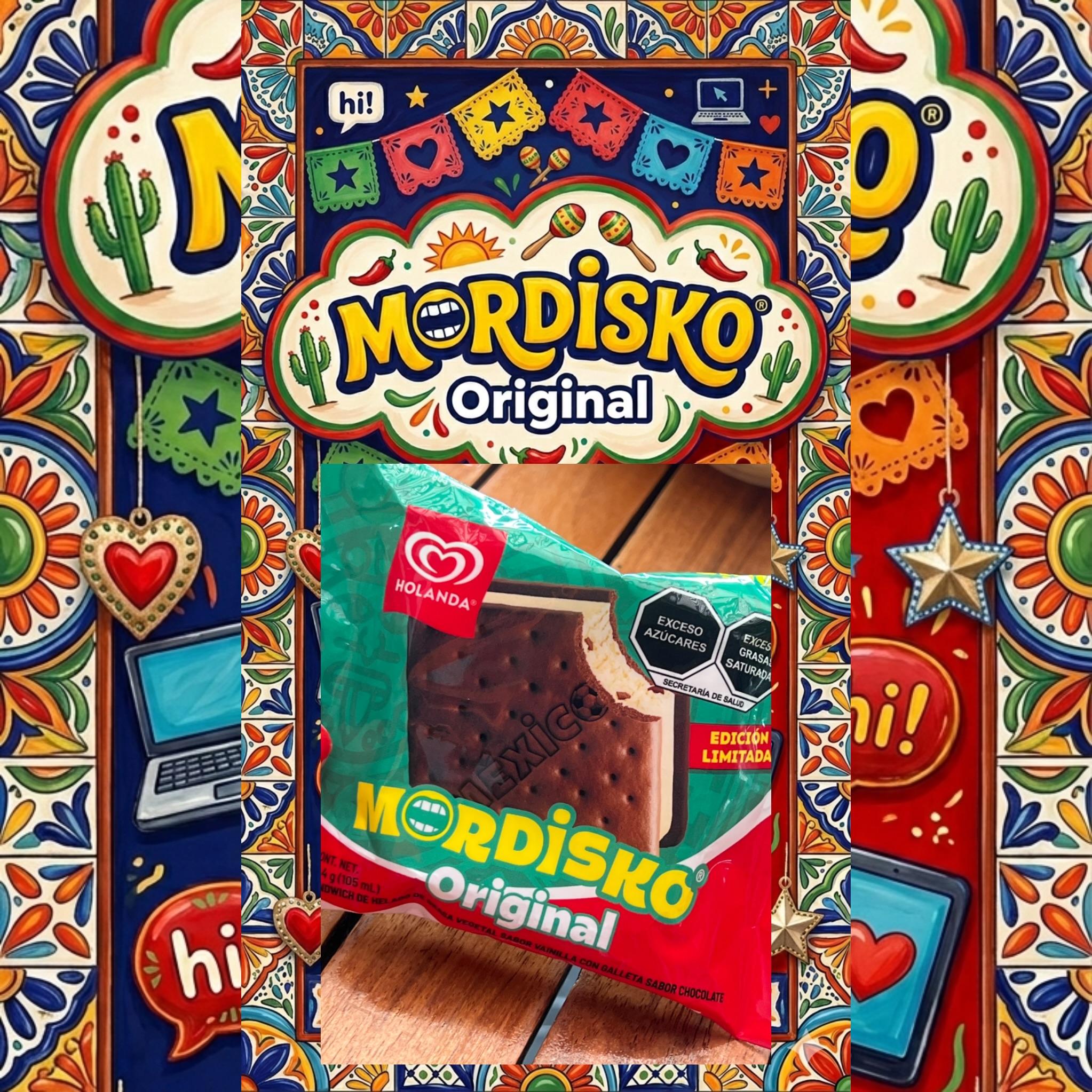 #Mordisko tiene una edición especial! Más mexicano que nunca! Detalles que van desde el empaque y hasta su contenido. Además ahora en cada una de sus tres presentaciones, para comer solito o para compartir con toda la familia. @heladosholandamx