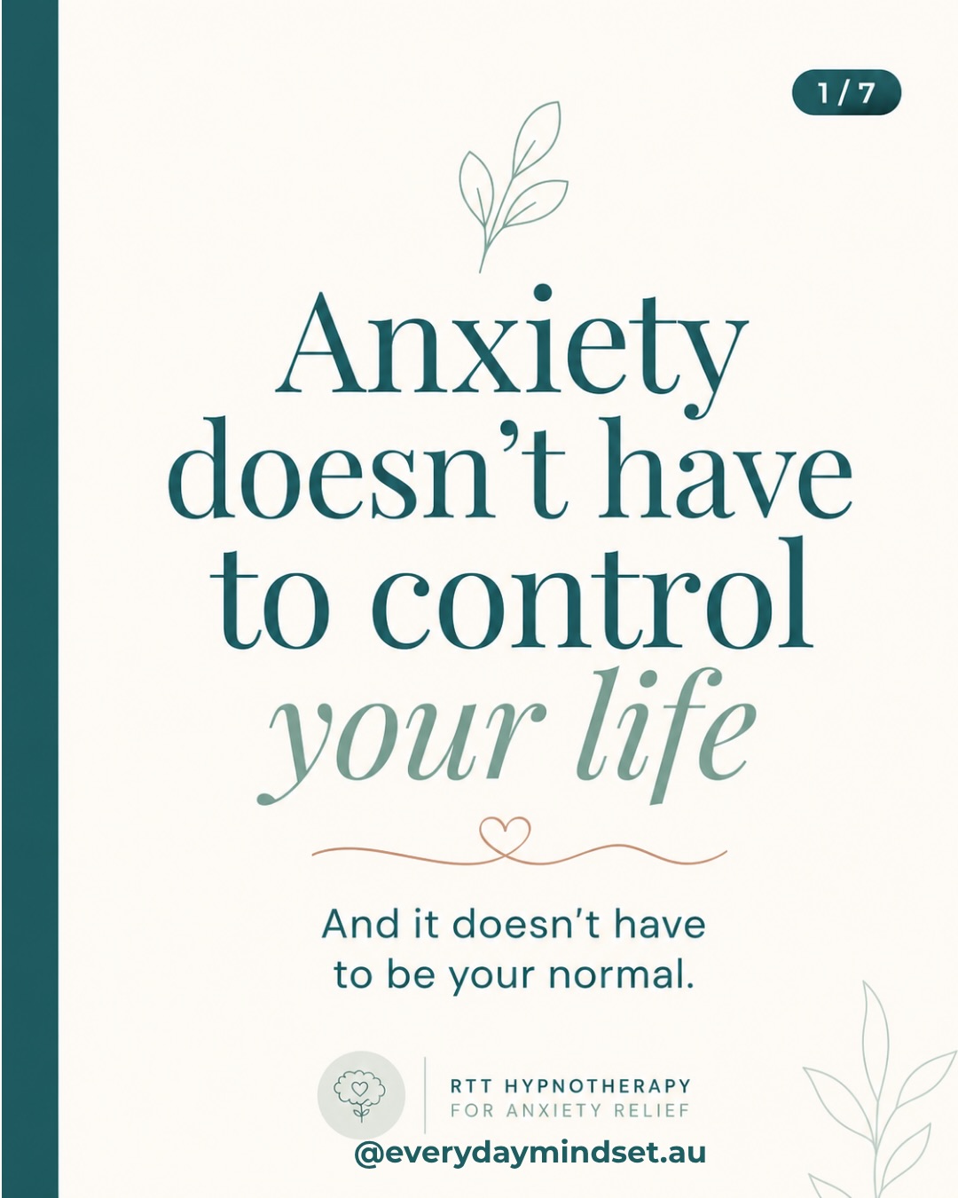 Anxiety often shows up in the body — shortness of breath, tightness, poor sleep, migraines, exhaustion, or that constant feeling of being on edge.
It can also look like overthinking.
And sometimes, you may not even realise these symptoms are connected to anxiety.
This can make daily life feel difficult, heavy, and overwhelming. Especially if you’ve already tried different approaches and still feel stuck.
But feeling stuck doesn’t mean you can’t heal and create change.
Anxiety is often connected to deeper subconscious patterns — emotional responses your mind and body learned in the past as a way to protect you.
RTT Hypnotherapy works with the subconscious mind, where these patterns are stored. We gently explore the root cause, release old emotional associations, and help the mind create new, calmer responses.
It’s not about forcing yourself to “think positive.”
It’s about helping your mind and body feel safe enough to respond differently.
Link in bio / DM me to book.