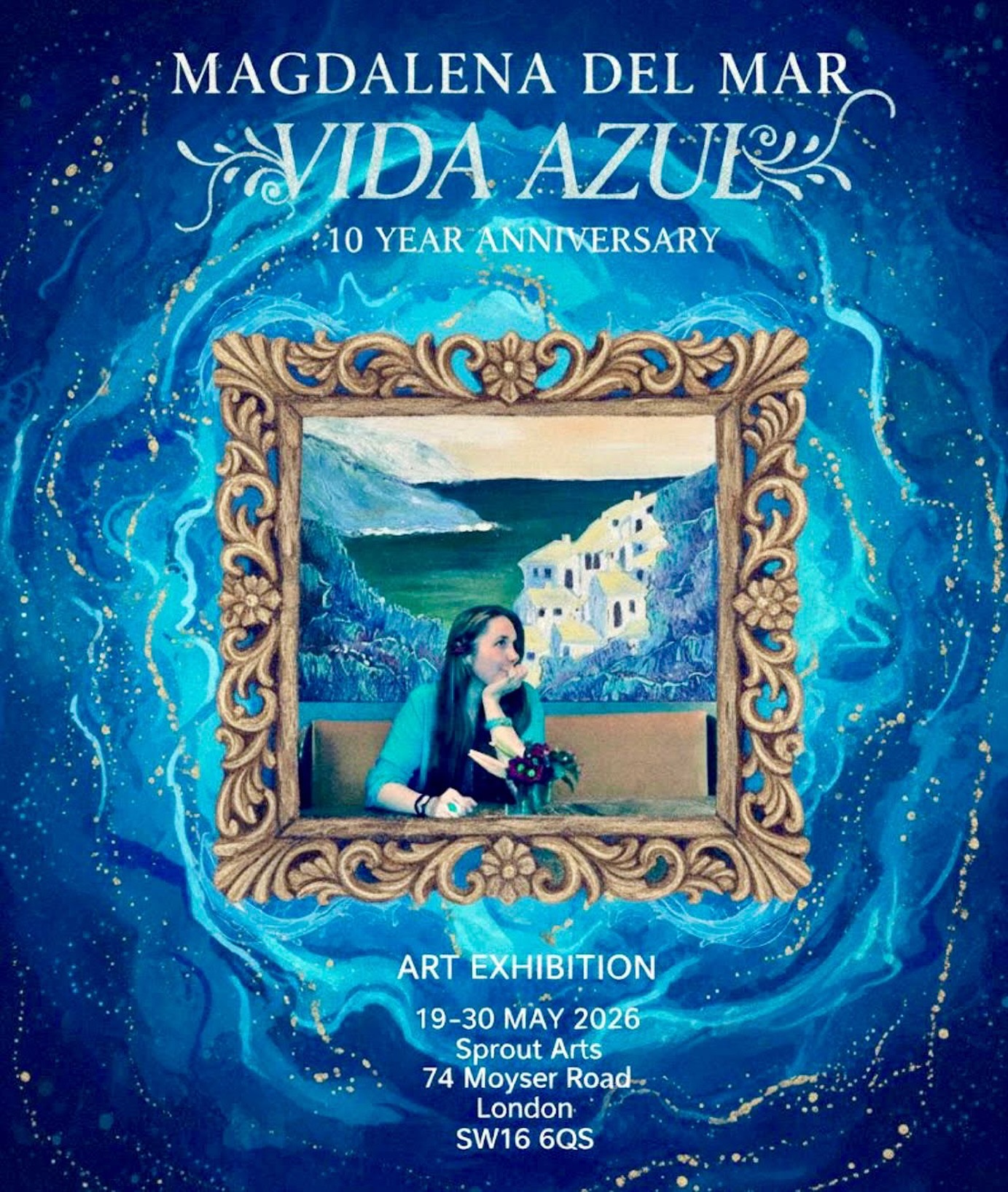 Coming soon to Sprout.
Magdalena Del Mar is a visual artist and a London resident for the past 20 years . She was born in Poland where she gained art education and herfirst art experience. She exhibits regularly and her work is being allied to her passionate interest in art therapy. Her paintings echo water based scenery. The colour combination of various shades and hues of blue and green create atmosphere of serenity. Magdalena’s artwork focuses on mindfulness and the positive impact of Art on mental health.