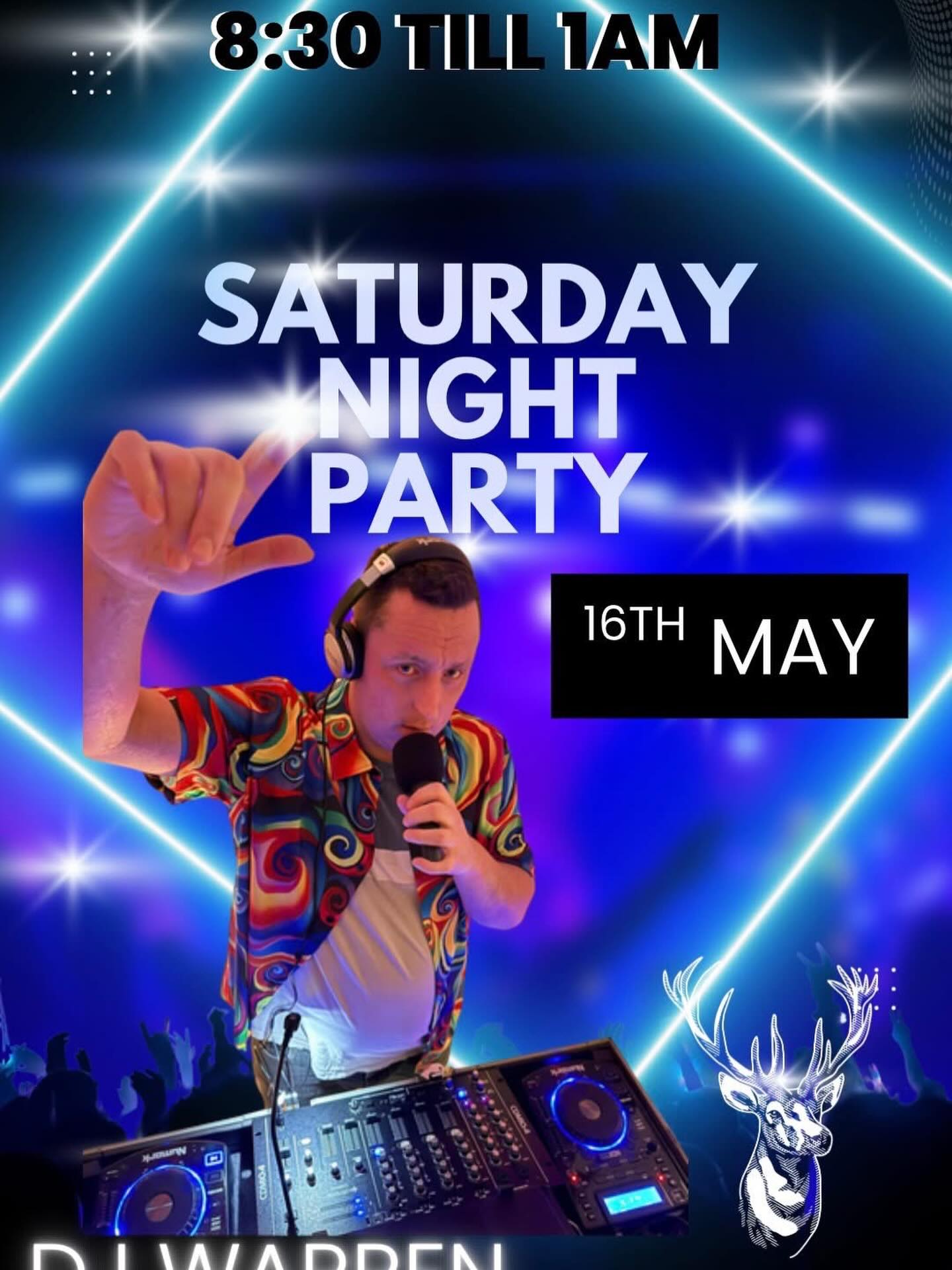 This Saturday playing all the banger with be dj warren from 8:30 LETS DANCE THE NIGHT AWAY!