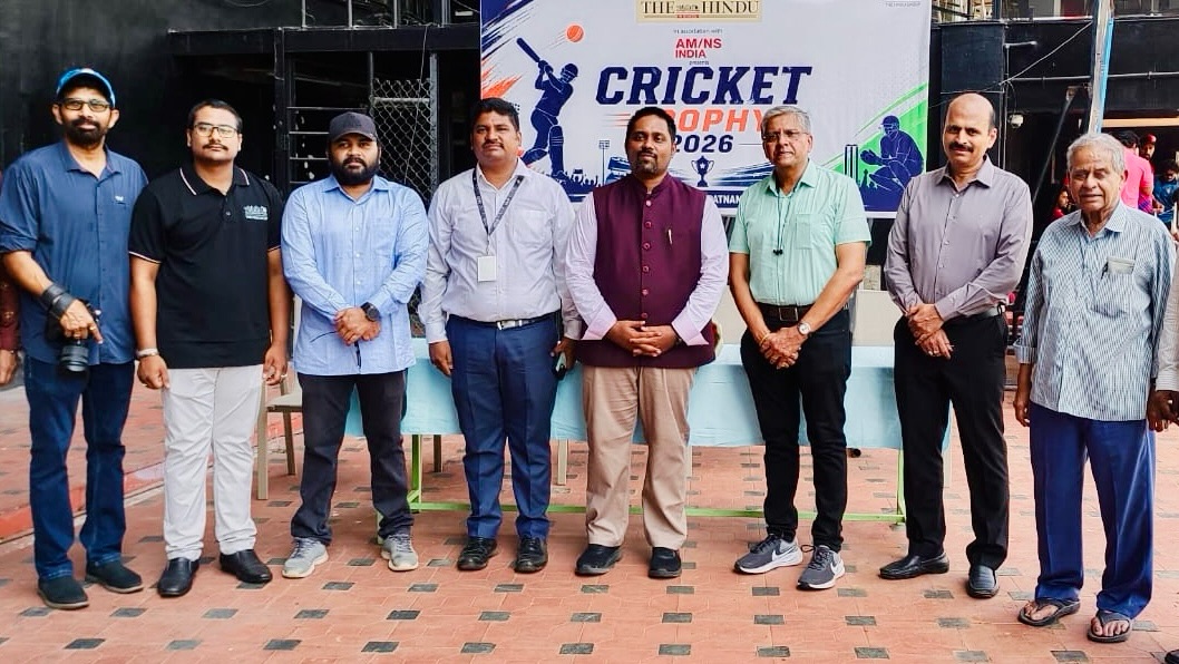 At the inauguration of The Hindu FIC-AM/NS Cricket Trophy, organised in association with VDCA, along with VMRDA Commissioner Tej Bharat, representatives of AM/NS and VDCA, and colleagues from The Hindu.