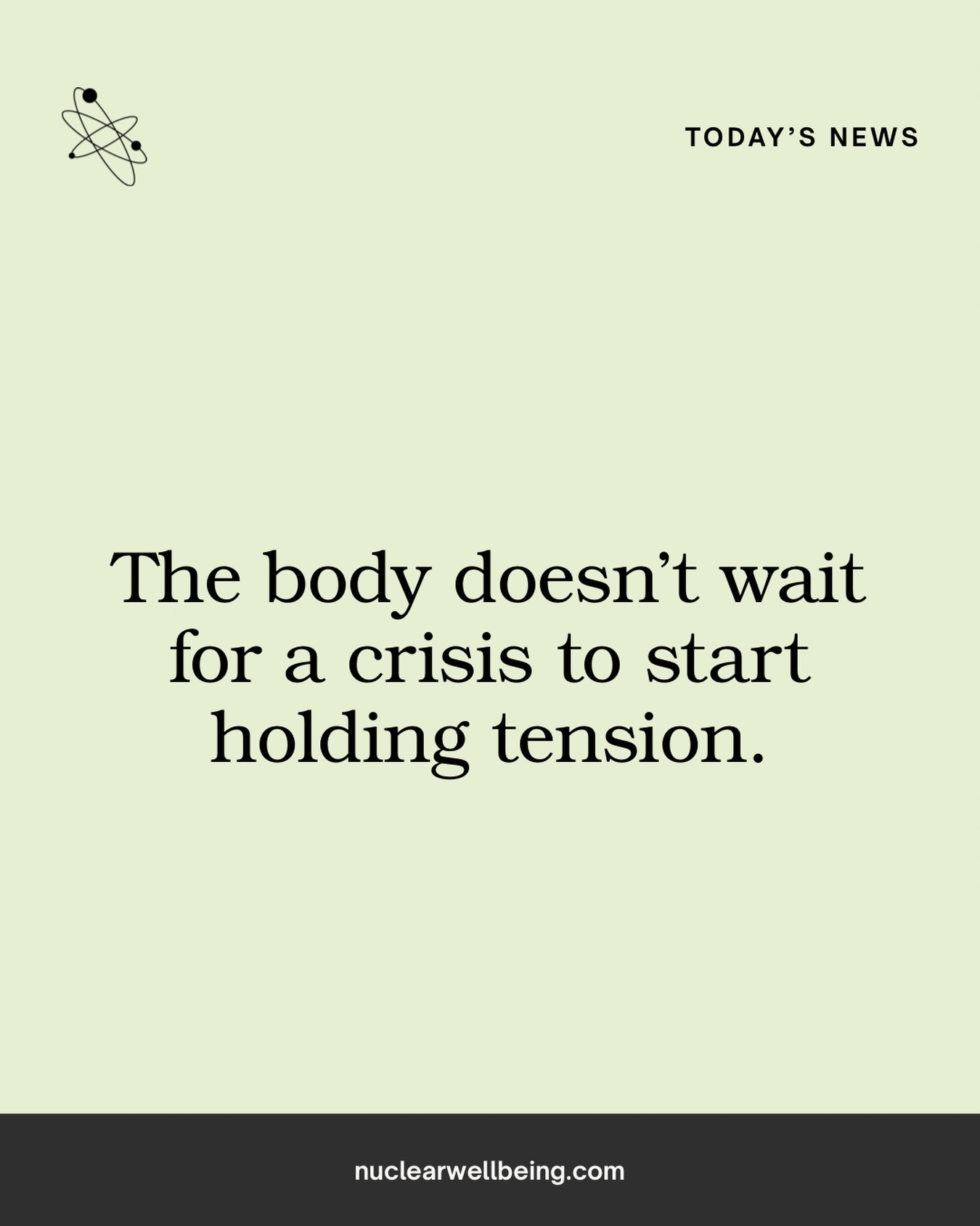 The body doesn’t wait for a crisis to start holding tension.
It starts the first time you push through instead of rest. The first time you carry something without putting it down. The first time your nervous system decides that readiness is safer than calm.
And it keeps holding. Quietly, incrementally, in places you stop noticing because they’ve always felt that way.
By the time something actually hurts — a shoulder, a jaw, a lower back that won’t settle — the pattern has usually been building for a long time. The pain is the last thing to arrive, not the first.
The most useful time to start treatment is before the crisis. Not because you’re broken. Because you’re not — yet. And keeping it that way is the whole point.
→ www.nuclearwellbeing.com
#NuClearWellbeing #clinicalmassage #nervoussystem #Hampshire #wellbeing