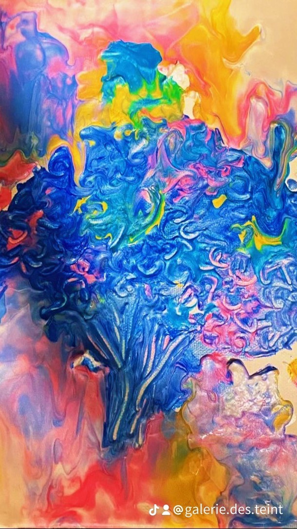 I cannot move on baby doll #art #pouring #paint