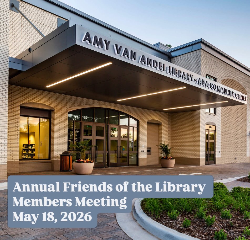Our Annual Members Meeting is quickly approaching on May 18th! It’s a great time to become a member or renew your membership.
Attend this annual meeting to hear what’s new with the @adalibraryfriends, how our organization is growing and impacting the library, and elect new board members!
We’d love to welcome you as a member and see you there! See our website to learn more and join our mission. 🫶🏼
www.adalibraryfriends.com
Questions? Leave a comment or send us a DM!
📚💛📚