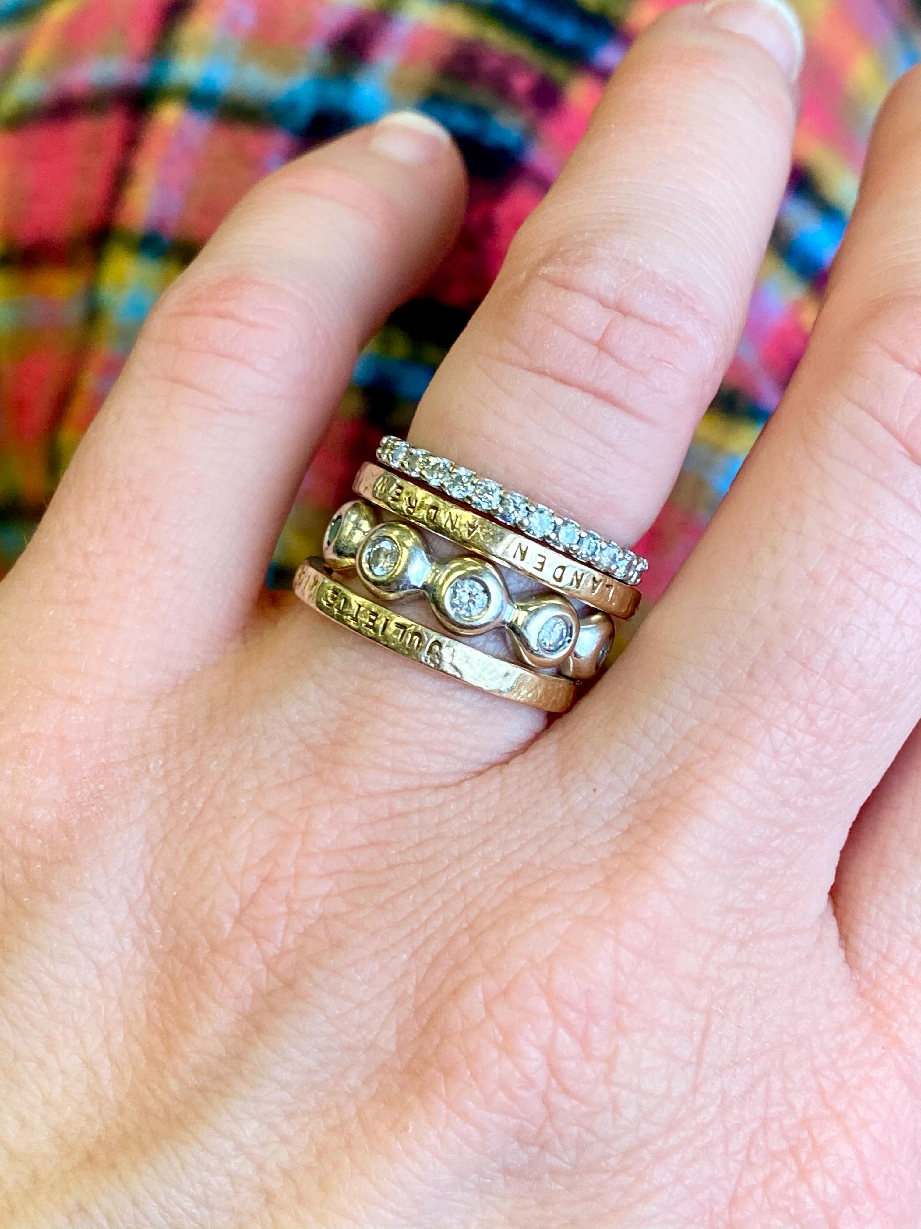 Today’s the last day to enter to win my Mother’s Day Giveaway! Win a personalized hand stamped name ring. Simply sign up for my newsletter to enter to win a ring! Check my bio for the link or stories to sign up! Good luck!
.
.
.
.
.
#mejiajewelry #personalizedjewelry #longislandjeweler #giftideasforher #ringstacks