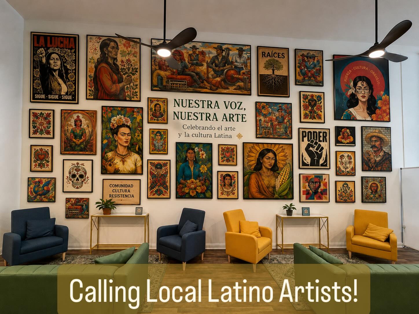 🎨 CALLING ALL Latino, Chicano & Hispanic Artists 🎨
Estamos buscando artistas locales que quieran showcase su arte en un espacio comunitario en Main Street, Lake Elsinore. Queremos transformar una pared gigante con techos altos en una galería llena de cultura, orgullo, historia y creatividad Latina. 🇲🇽🔥