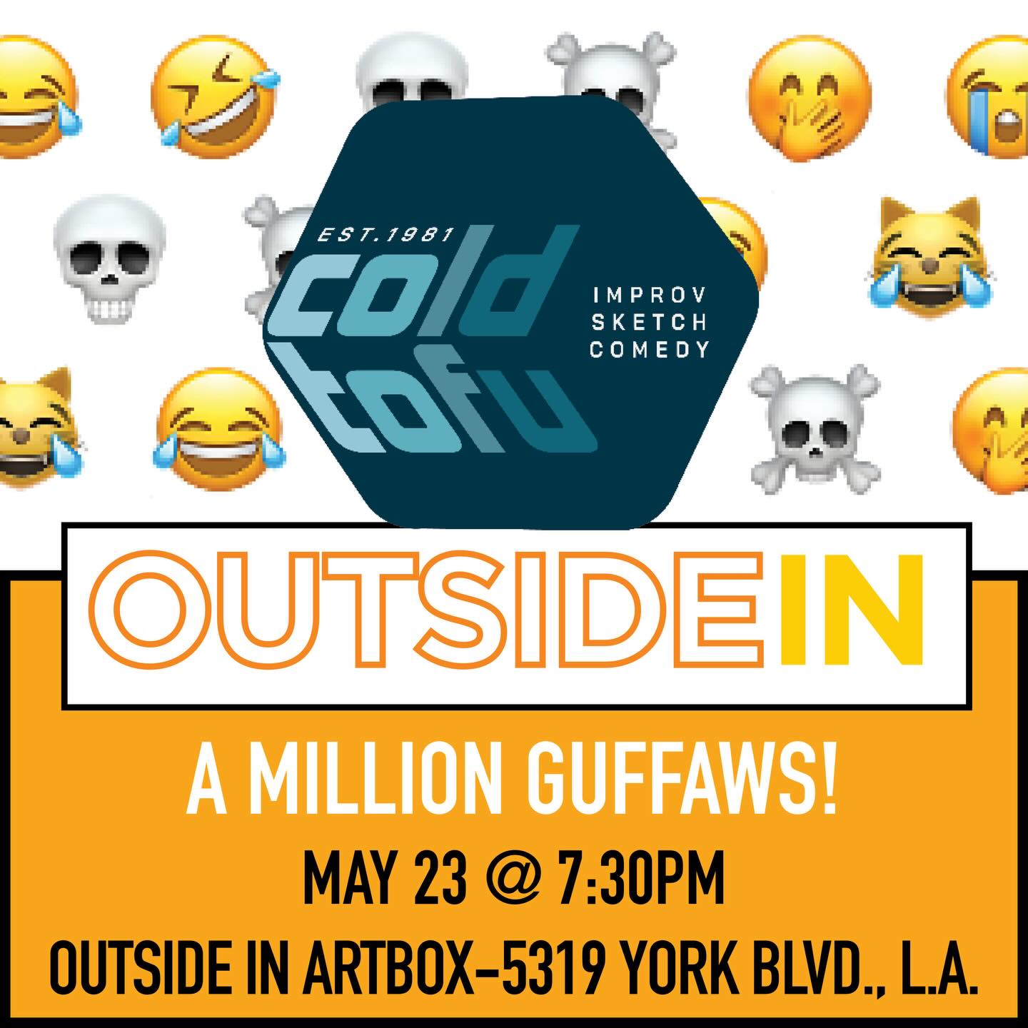 We’re back! Always thrilled to perform at @outsideinthtr! Get ready for some laughs on Saturday, May 24 at 7:30pm! Come see our show and see if you can “guffaw!” Tickets available at Outsideintheatre.org.
#coldtofuimprov #outsideintheatre #live #asianamerican