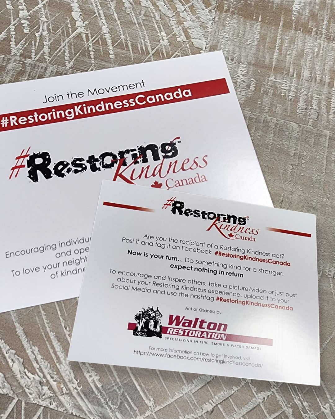 Join the movement of #RestoringKindnessCanada ❤️
At Walton Restoration, we believe kindness isn’t just a nice gesture — it’s a responsibility.
🤝 We encourage everyone to take small steps: help a neighbour, support a local business, or simply lend a hand expecting nothing in return.
💡 Every act of kindness, big or small, contributes to building stronger communities.
Let’s spread more kindness, together.
~ Walton Restoration
24/7 Emergency Property Restoration
🔥 Fire 💧 Water 💨 Wind
905-725-5666
www.waltonrestoration.com