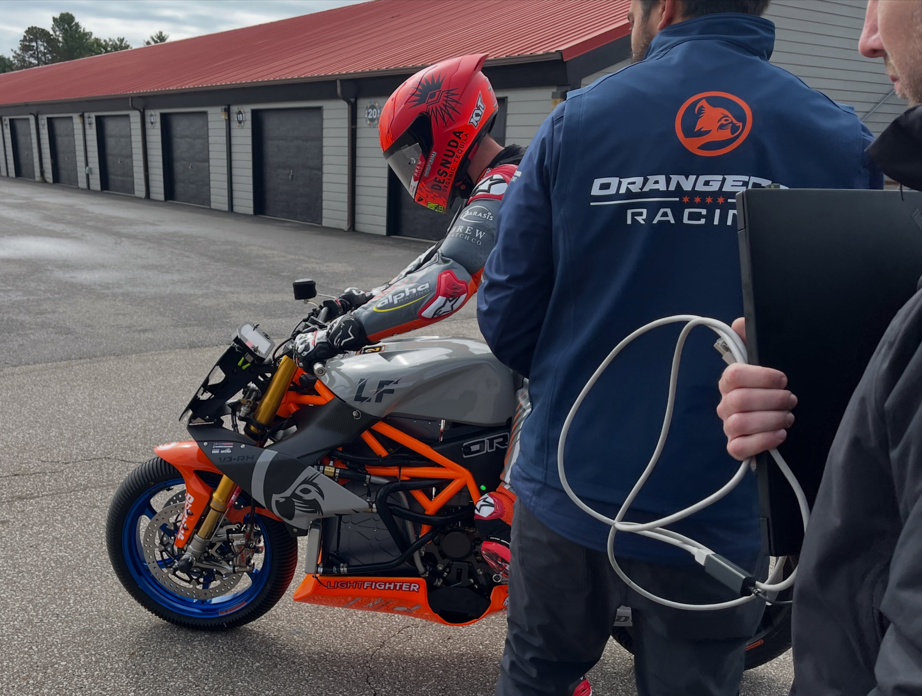 BTS at our latest test at Mid-Ohio Sports Car Course as we prepare for Round 2 of our MotoAmerica season. The team and riders battled cold, wet, and windy conditions to come away with good data on our updated battery packs and powertrain improvements since Daytona. Round 2 at Barber is less than a week away… 🤞😬💪
