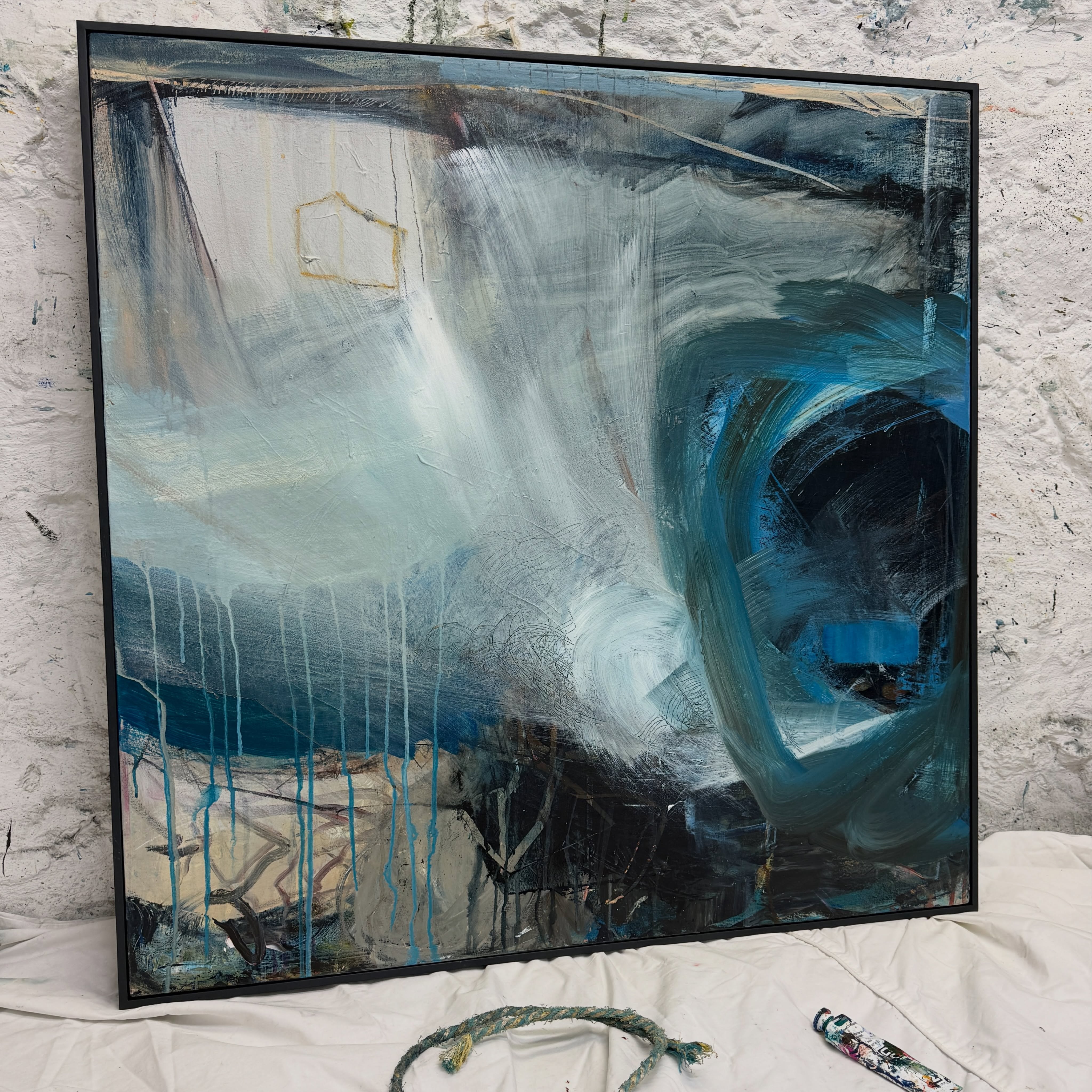 ‘The mighty wind rises roaring seawards’, acrylic and mixed media on canvas. Part of my PORTALS solo exhibition with the Vanner Gallery in Salisbury which concludes this Saturday 16 May. 👀@thevannergallery
#davidmankin #davidmankinart #abstractlandscape #abstractart