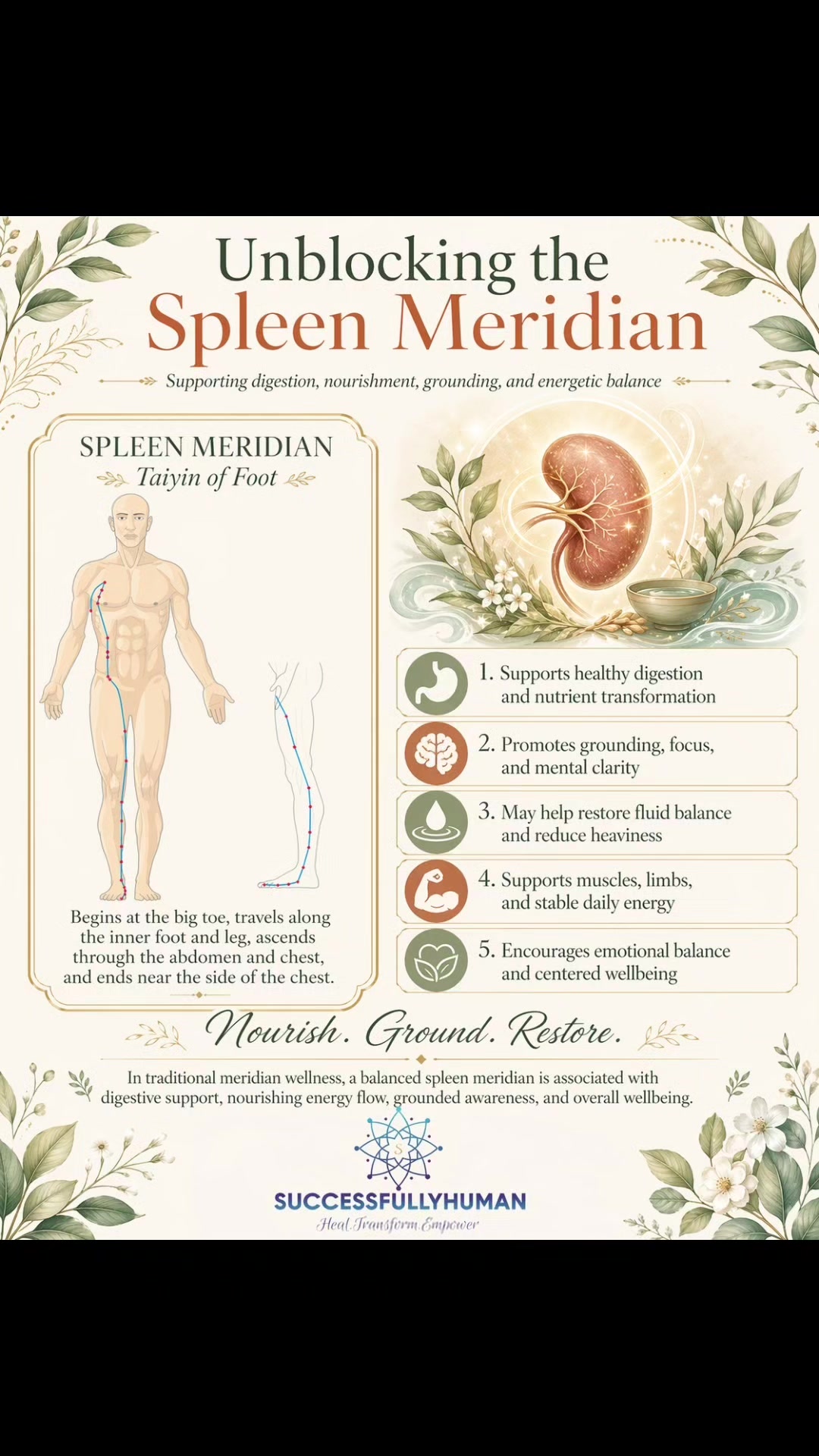 The Spleen Meridian is a vital pathway for your overall vitality. In traditional wellness, it is known for its role in nutrient transformation and supporting healthy digestion.
When balanced, it promotes deep grounding, mental clarity, and stable energy throughout your day.
🔗 Visit our Youtube Channel @successfullyhuman143 to explore more knowledge.
El Meridiano del Bazo es un canal vital para tu vitalidad general. En el bienestar tradicional, es conocido por su papel en la transformación de nutrientes y el apoyo a una digestión saludable.
Cuando está equilibrado, promueve un arraigo profundo, claridad mental y energía estable durante todo el día.
🔗 Visita nuestro canal de Youtube @successfullyhuman143 para explorar más conocimiento.
#successfullyhuman #meridian #energeticflow #spleenmeridian #bazo #holistichealth