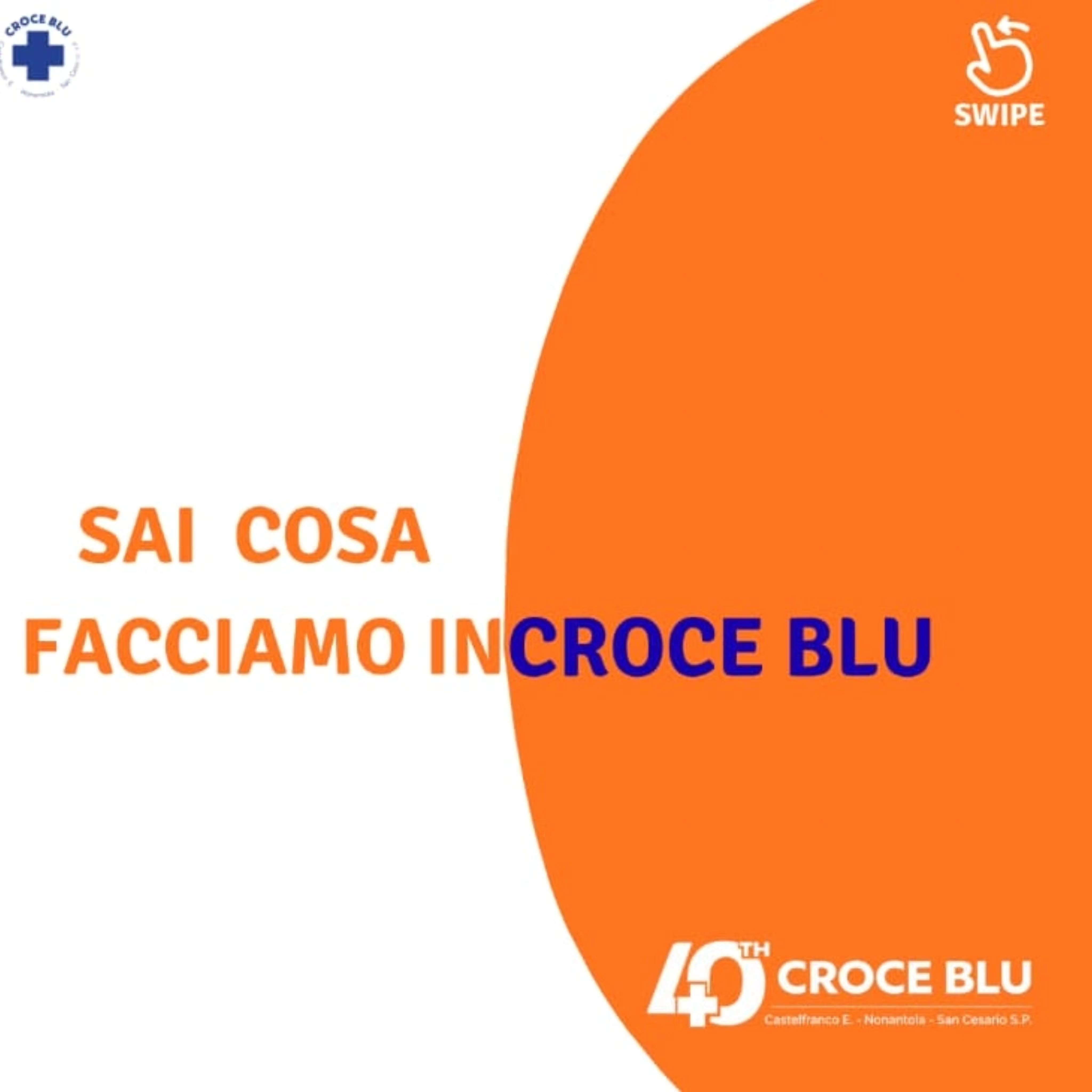 Sai cosa facciamo in croce blu💙?
🦽TRASPORTI SOCIALI 🦽
Portiamo persone a fare:
Visite
Dialisi
Fisioterapie
Etc
🚑SERVIZI DI EMERGENZA🚑
In convenzione con il 118 modena soccorso eseguiamo trasporti di emergenza e urgenza,
🚑🏀STAZIONAMENTO A EVENTI SPORTIVI/MANIFESTAZIONI🚑🏀
Grandi eventi di massa
Feste di paese
Attività sportive
E molto altro..
⛑️PROTEZIONE CIVILE⛑️
Con la nostra cucina mobile siamo in grado di sfornare circa 1000 pasti al giorno in eventi di emergenza come catastrofi
UNISCITI A NOI💙
Contatti:
Tel. 059924545
Mail. info@croceblucastelfranco.org
@croceblucfe_giovani