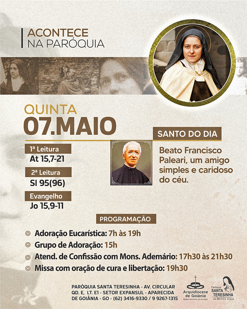 Programação dia- 07/05