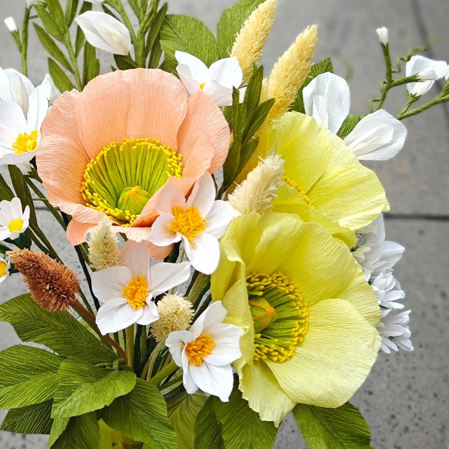 Busy making paper flowers for my next exhibition and fair including something a little different.
Poppies are always a popular choice, along with peonies and sunflowers but I've got some wild flowers in progress too. All of these paper blooms were made from German florist crepe paper and German doublette
#paperflorist #paperflowers #crepepaper