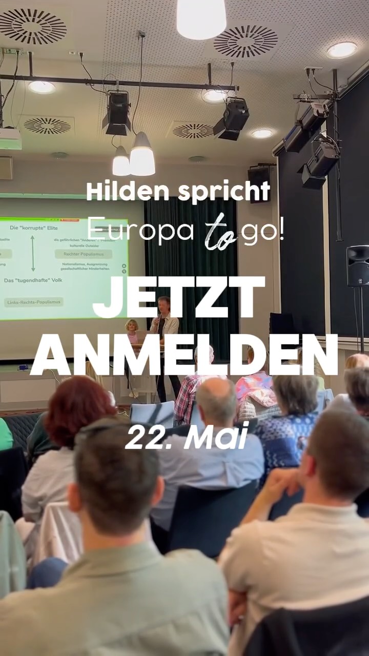 3 Jahre Hilden spricht – und immer noch wachsend!
In der @vhshildenhaan haben wir nicht nur tolle Menschen kennengelernt, sondern auch viele spannende Diskussionen geführt. Jetzt ist es Zeit, das Thema Europa zu besprechen! Egal, ob du ein Fan bist oder nicht viel mit dem Thema zu tun hast, bei uns bist du willkommen. Ein entspannter Abend, neue Perspektiven und viel Austausch erwarten dich!
Sei dabei und wachse mit uns.
Jetzt kostenfrei anmelden und mitreden.
“Hilden spricht: Europa to go“ wird von der Landesinitiative Europa-Schecks des Ministers für Bundes- und Europaangelegenheiten, Internationales sowie Medien und Chef der Staatskanzlei des Landes Nordrhein-Westfalen unterstützt. Im Auftrag der Europaunion Haan und in Kooperation mit der VHS Hilden-Haan.
#HildenSpricht #Europa #EuropaToGo #VHS #Hilden #Community #EuropaSprechen #Mitreden #Anmeldung