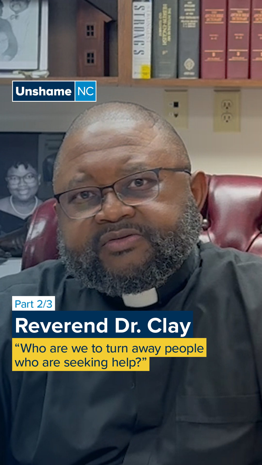 A mobile unit sits in Reverend Dr. Clay's church parking lot, and offers support services to people with substance use disorder (SUD). When he found out that other churches and medical facilities had turned the unit away, Reverend Dr. Clay rallied his congregation to support welcoming it to their community. He wanted people with SUD to know they would be safe and accepted at his church ✝️.