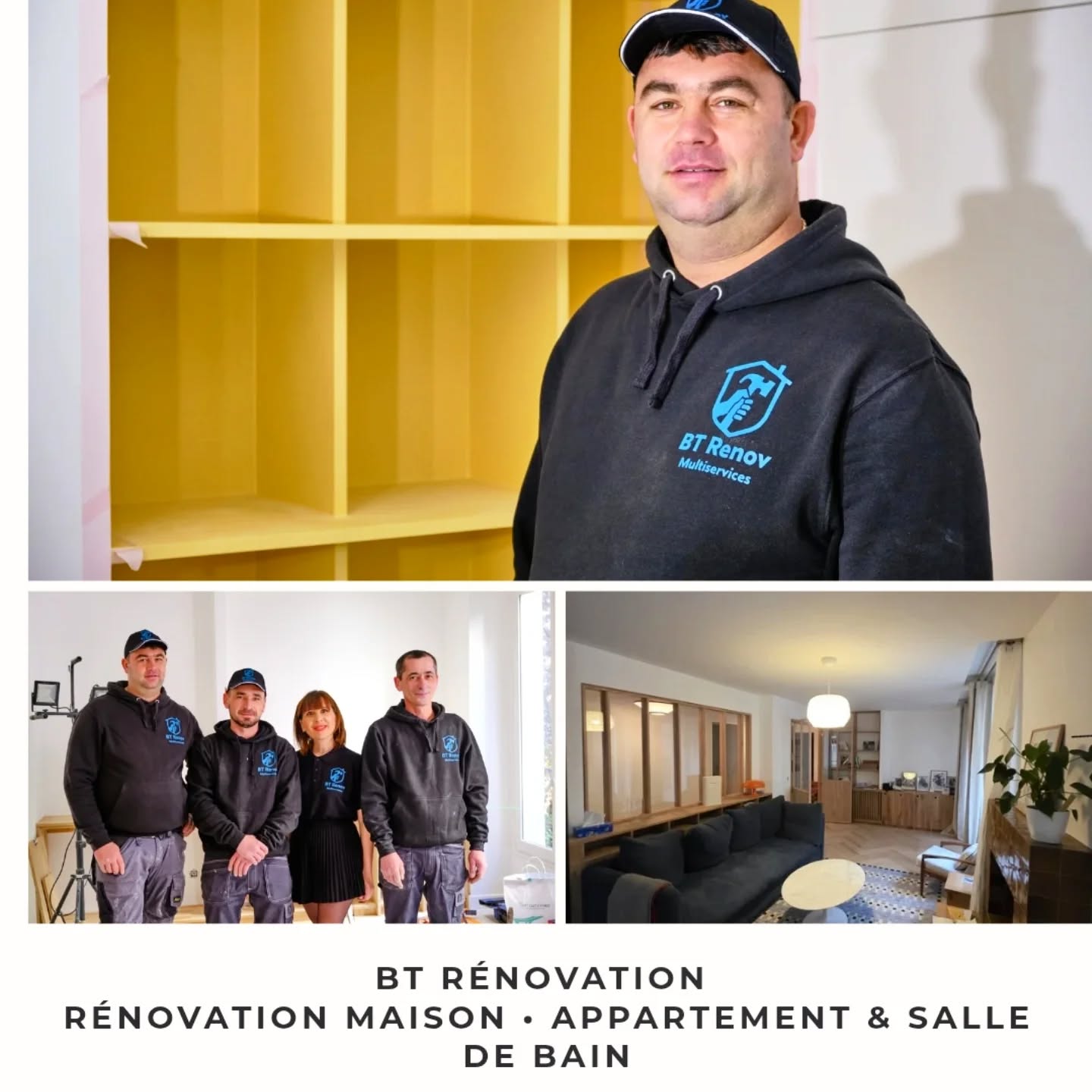 Derrière chaque rénovation, il y a une équipe engagée.
Chez BT RÉNOVATION, nous vous accompagnons de A à Z pour vos projets de rénovation maison, appartement & salle de bain en Essonne (91).
✔️ Suivi sérieux
✔️ Délais respectés
✔️ Travail soigné
✔️ Devis gratuit
Essonne (91) – Île-de-France
Contact en DM ou via btrenov.fr
