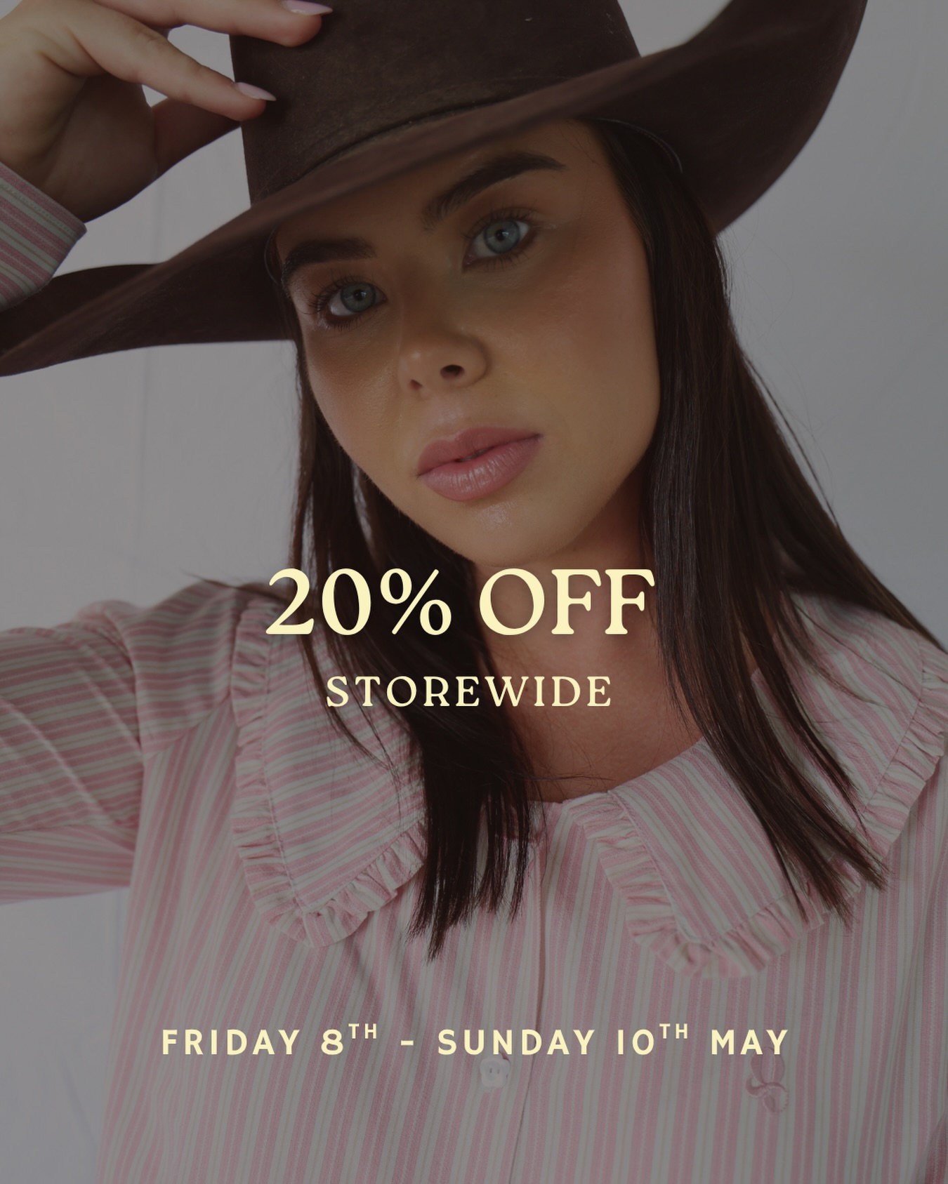 Mother’s Day is almost here 💛
To celebrate, enjoy 20% everything and take a further 20% off Sale Items.
Starting tomorrow until Sunday. Enjoy 😘🛍️🎁
All sales are final.