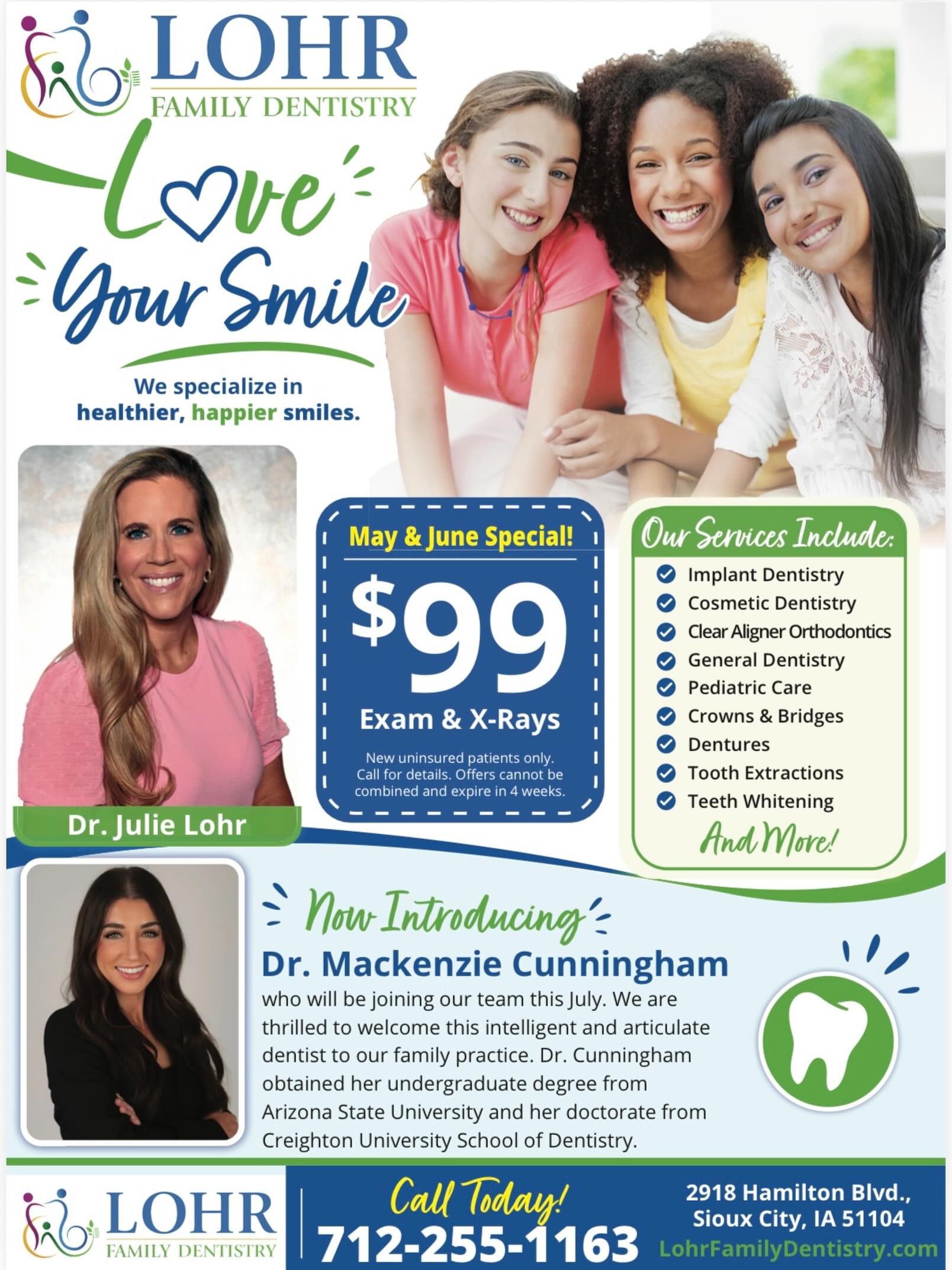 This spring ☀️ 🌷 take the opportunity to check in with your smile and your oral health!
No insurance? It’s our pleasure to work with you on financing options or our affordable membership plan.
Give us a call 📱 today to schedule an exam! #drlohrdds #lohrfamilydentistry #drcunninghamdds #cosmeticdentistry #implantdentistry