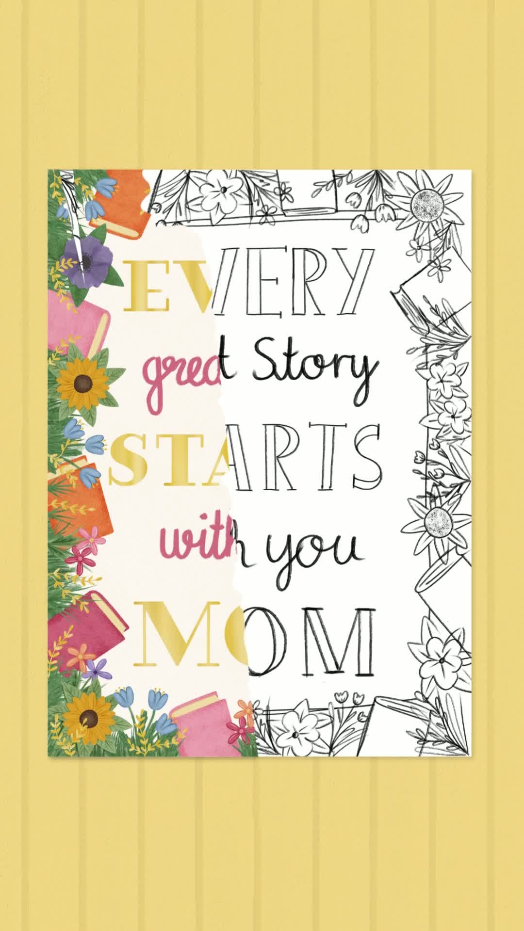 Every greeting card illustration starts with a rough sketch!
This and more illustrations are available for licensing. Please contact me directly or my agency @advocateart01
#greetingcard #artlicensing #mothersday
Mother's Day - greeting card - surface pattern design - art licensing - adobe fresco - freelance illustrator - art for products
