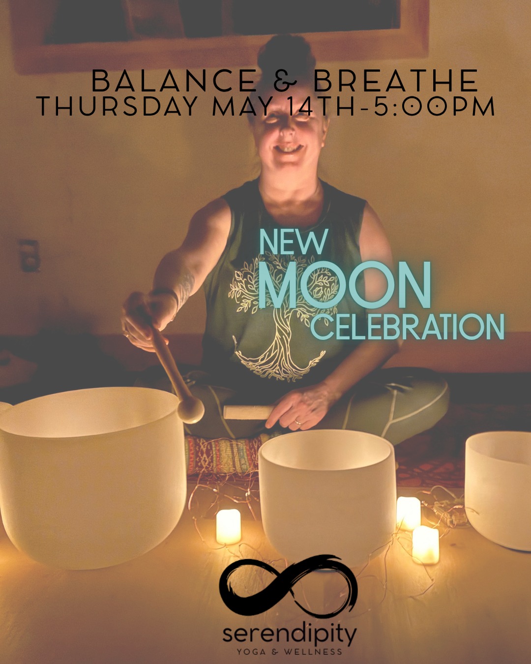 Join us on Thursday, May 14th at 5:00pm at The Armoury for a special New Moon Balance & Breathe celebration at Serendipity Yoga.
As we gather under the grounding energy of the upcoming Taurus new moon, this evening will offer space to slow down, reconnect, and reset.
New moons are a time for fresh beginnings; an opportunity to clear mental clutter, release what no longer feels aligned, and plant intentions for the weeks ahead.
With the sun and moon both in Taurus, the focus turns toward stability, comfort, self worth, and creating a sense of security in our lives. Taurus energy reminds us that growth can be gentle, steady, and deeply rooted. This is a powerful time to reflect on the routines, habits, and intentions that truly support your wellbeing.
Throughout the evening, we’ll move through mindful breathwork, grounding practices, and moments of stillness, accompanied by the soothing sounds of singing bowls to help calm the nervous system and create deep relaxation.
As you settle into the practice, consider:
• What helps you feel grounded and supported?
• Where are you being called to create more balance or ease?
• What intentions would you like to nurture in your home, career, finances, or personal life?
• How can you create more comfort, presence, and peace in your everyday routines?
Allow this gathering to be a gentle reset, a chance to breathe deeply, soften, and reconnect with yourself under the quiet energy of the new moon.
#serendipityyoga
#yogapec
#healthymovementyourway