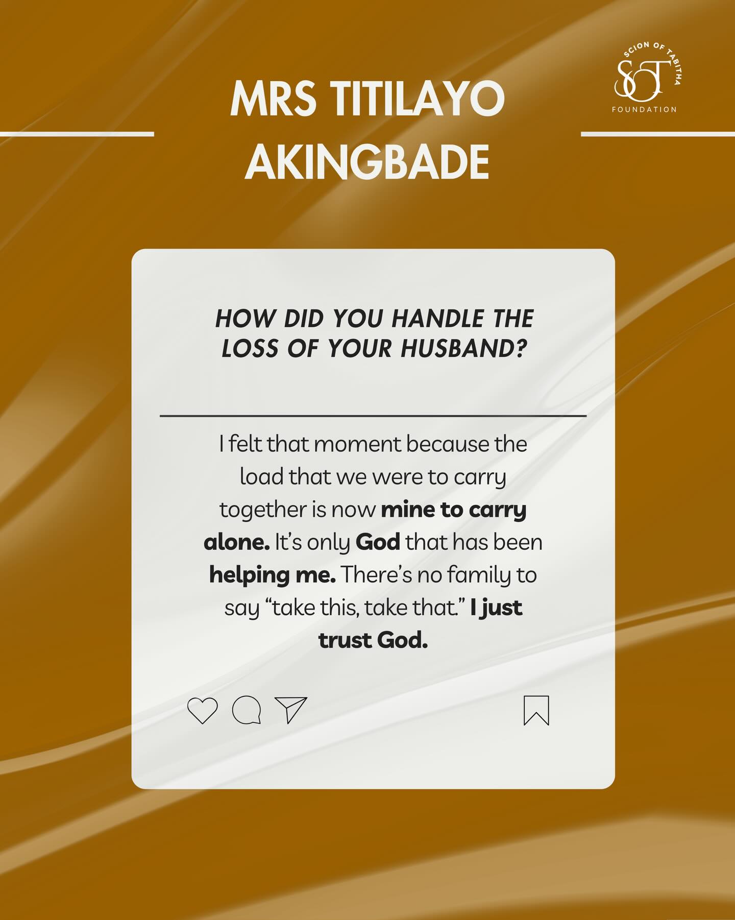 After losing her husband, life changed completely for Mrs. Titilayo Akingbade. Grief, uncertainty, and carrying the weight of everything alone became her new reality. Yet through it all, she continues to remain strong and hopeful. ❤️
Support widows like Mrs. Titilayo by donating through the link in our bio. Follow us for more grant opportunities and impact stories.
#scionoftabitha #widowslivelihoodinitiative #supportwidows #womenempoweringwomen #nigerianonprofit