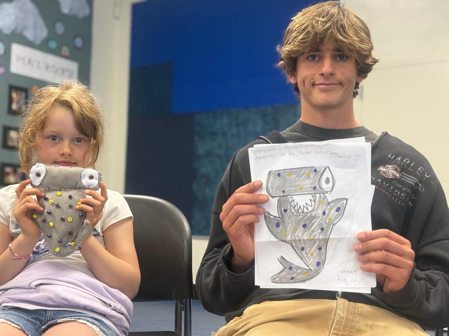 ✨ From imagination to creation ✨
This year, our Malibu schools came together for a truly special art collaboration between Malibu Elementary School and Malibu High School.
MES 1st grade art students designed their own “Super Doll,” each with a unique superpower and personality. Their front-and-back drawings were then brought to life by MHS art students, who carefully constructed and sewed each doll with incredible attention to detail. 🧵🪡✨
On Monday, the high school students delivered the finished dolls to the 1st graders during a special assembly where they met for the very first time. Together, they proudly presented their collaborative creations to the community — a beautiful example of creativity, mentorship, and connection across our schools. 💙
The Super Dolls will be on display at the MES Annual Student Artist Exhibition Reception:
📅 Thursday, May 21
⏰ 5:00–6:30 PM
📍 MES Cafeteria
We hope you’ll come celebrate these talented student artists and their amazing collaborative work. 🎨🦸