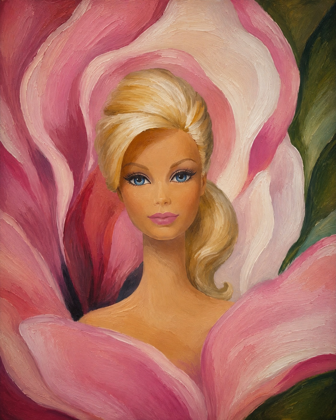 Barbie reimagined through the world of Georgia OâKeeffe â where soft desert tones, oversized blooms, and quiet strength replace plastic perfection. đ¸đ¨
OâKeeffe painted flowers like portraits and landscapes like dreams. In this version, Barbie becomes part muse, part modern goddess â timeless, feminine, and deeply connected to nature and form.
Pop culture meets fine art.
Pink meets the New Mexico desert.
#GeorgiaOKeeffe #BarbieArt #FineArtInspired #PopCultureArt #CbirdCreative