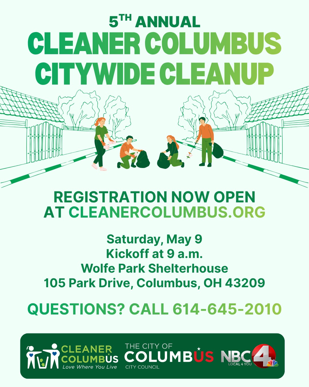 Join Councilmember Remy on Saturday, May 9th at 9 a.m. at Wolfe Park Shelter House for his 5th annual Cleaner Columbus Citywide Cleanup!
#Community #CleanUp #Neighborly
