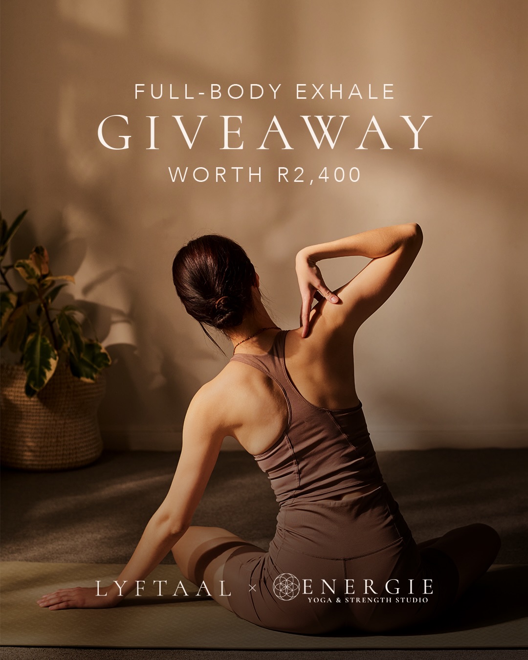 THE FULL-BODY EXHALE GIVEAWAY 🤍
For the body that has been holding too much.
Together with our friends at Energie Yoga & Strength Studio, we’re giving one lucky person a chance to move, soften, release and return to themselves through two deeply restorative experiences.
WHAT YOU CAN WIN:
✨ @energie_yoga_studio – One Month Unlimited Group Classes (R1200)
✨ @lyftaal – Facial Gua Sha Experience (R1200)
✨ Total value: R2400
HOW TO ENTER:
➕ Follow both accounts
❤️ Like this post
💬 Comment and tag your favourite wellness brands who could become #FriendsofLyftaal
🔁 Share to your story
Ts & Cs apply.
Take a moment to enter, and gift yourself something to return to 🤍
#Lyftaal #EnergieYogaStudio #Giveaway